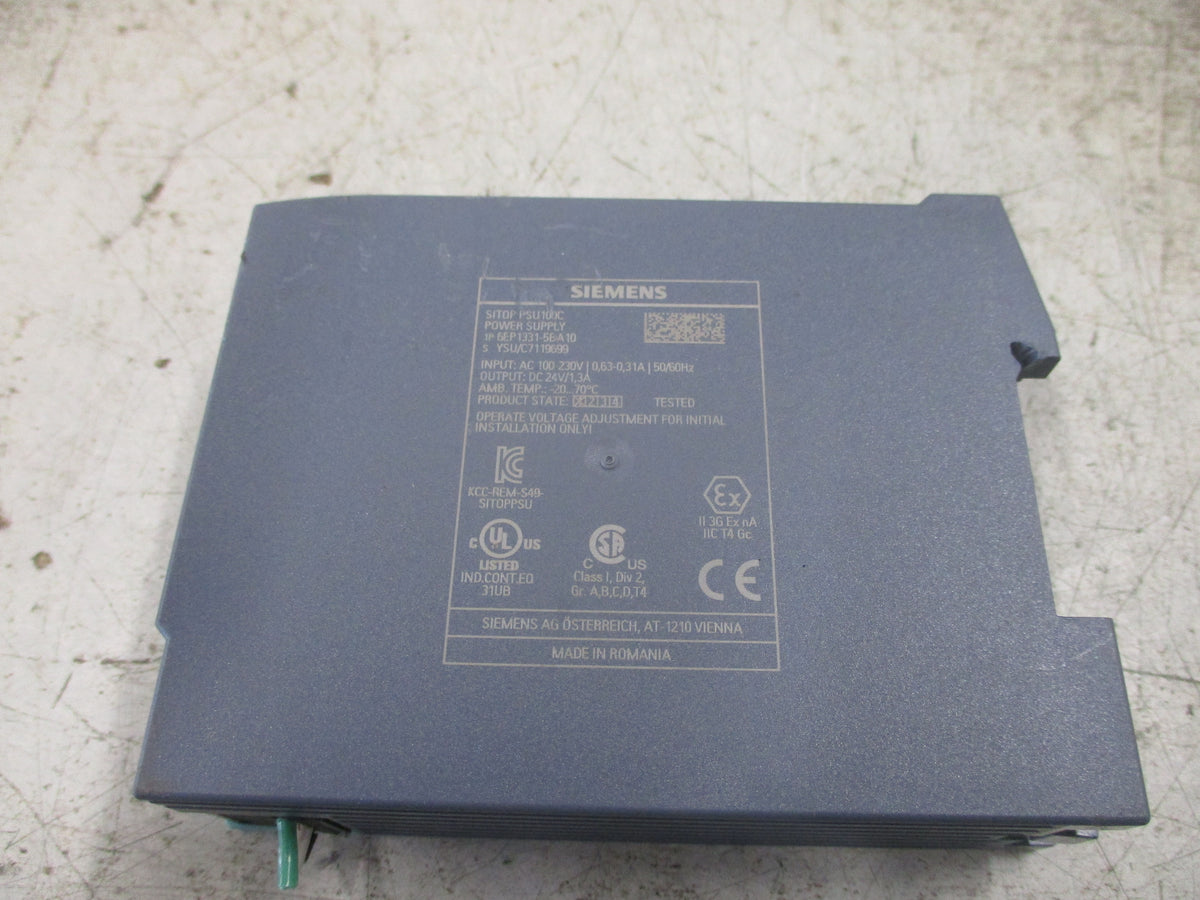Siemens SITOP PSU100C Power Supply 6EP1331-5BA10 Input: AC 100-230V 0.63-0.31A