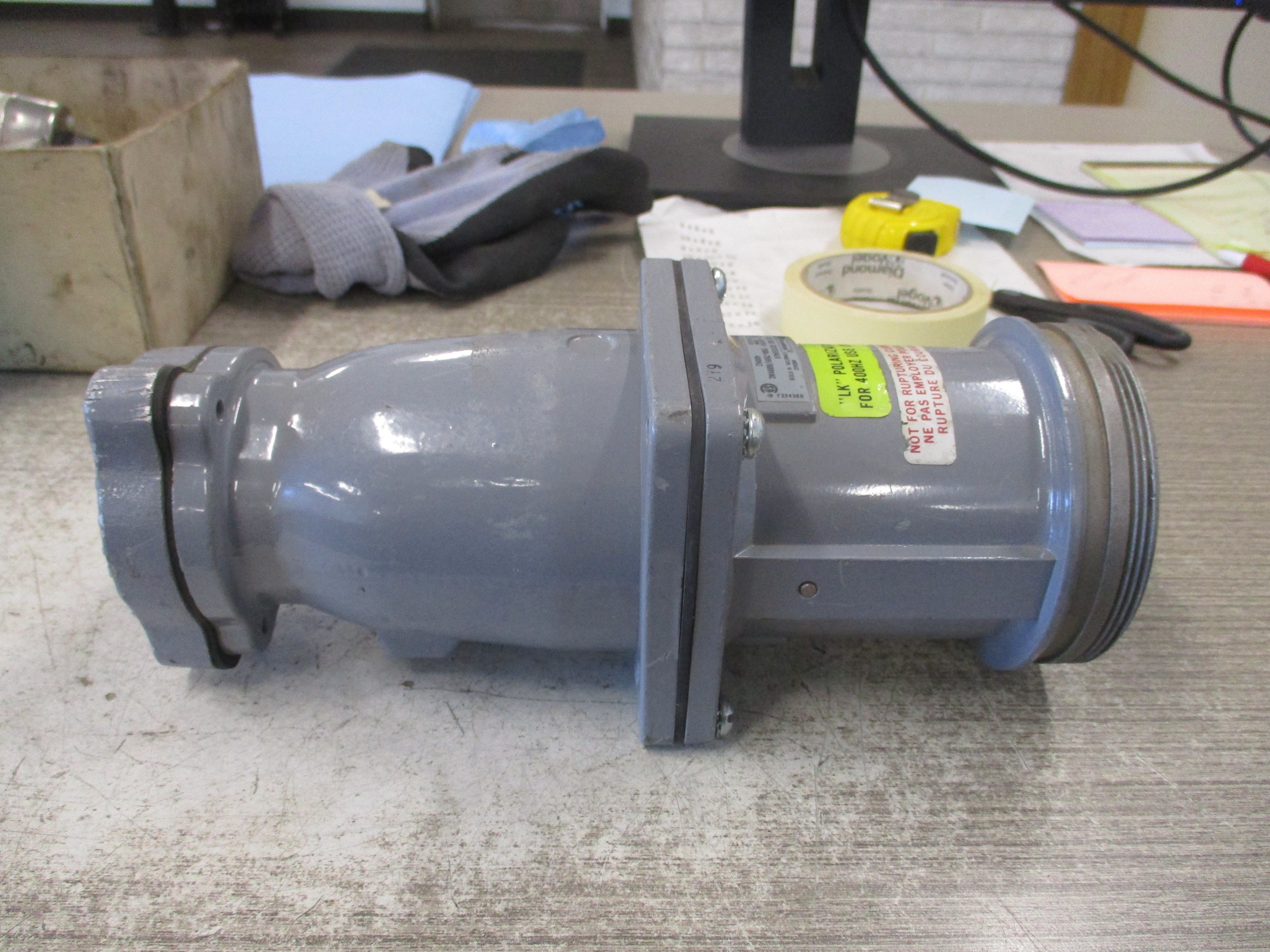 RussellStoll Connector JCS1534LK 150A 250V 600VAC 400Hz 3P 4W W/ conduit End