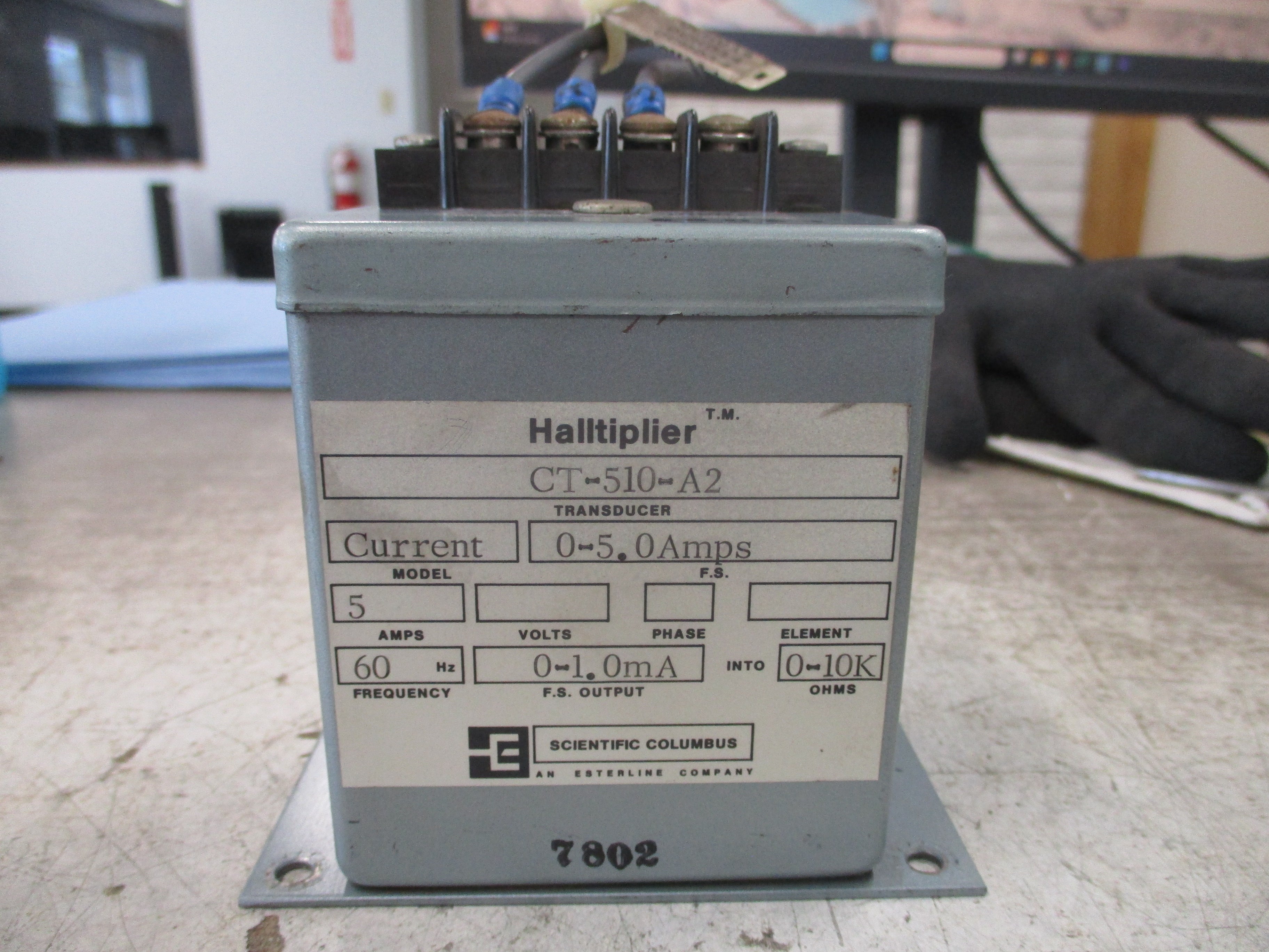 Scientific Columbus Halltiplier Current Transducer CT-510-A2 5A 60Hz