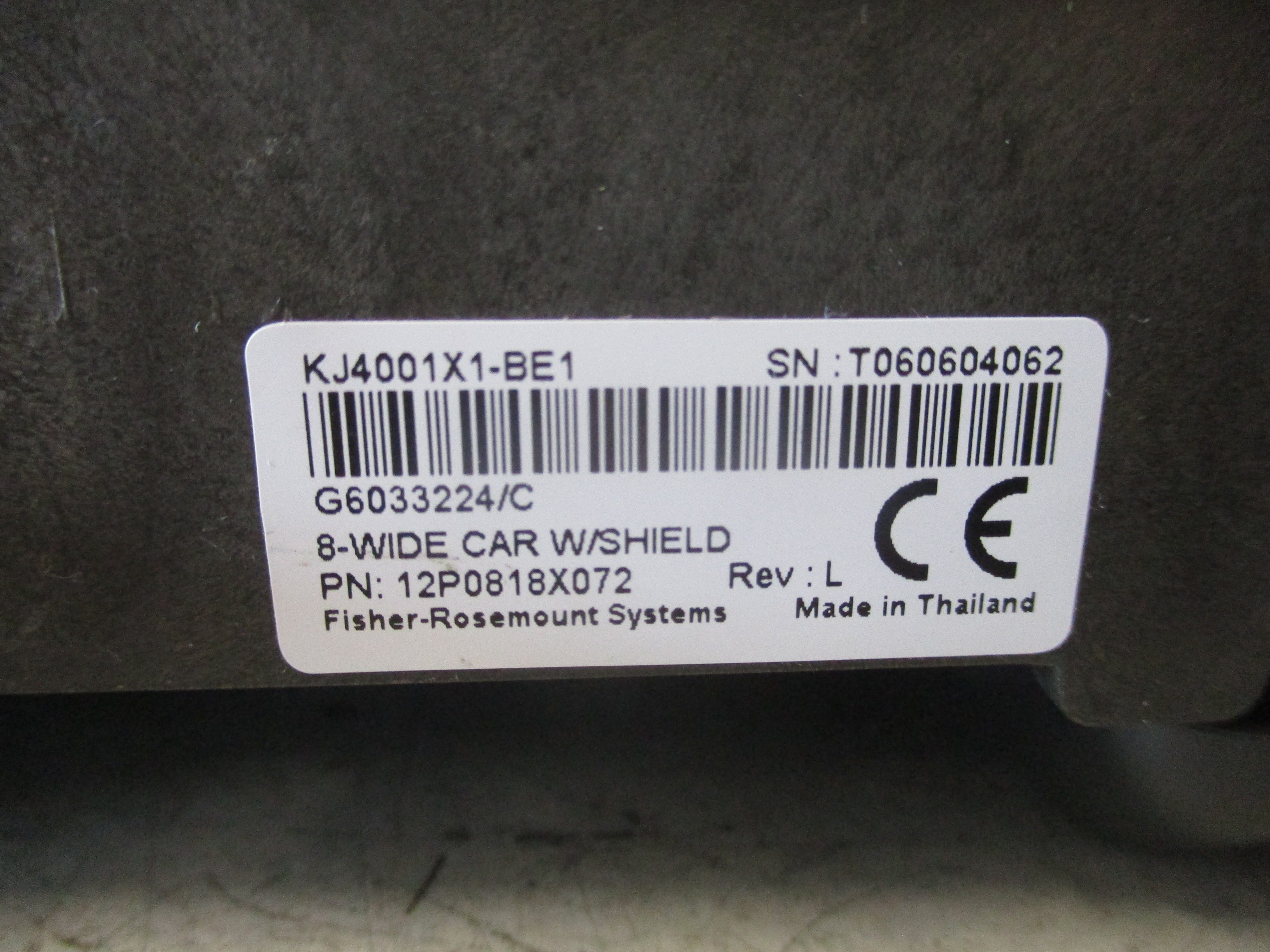 Emerson KJ4001X1-BE1 8-Wide Carrier 12P0818X072 Rev L Localbus: 12.6VDC, 8A Used