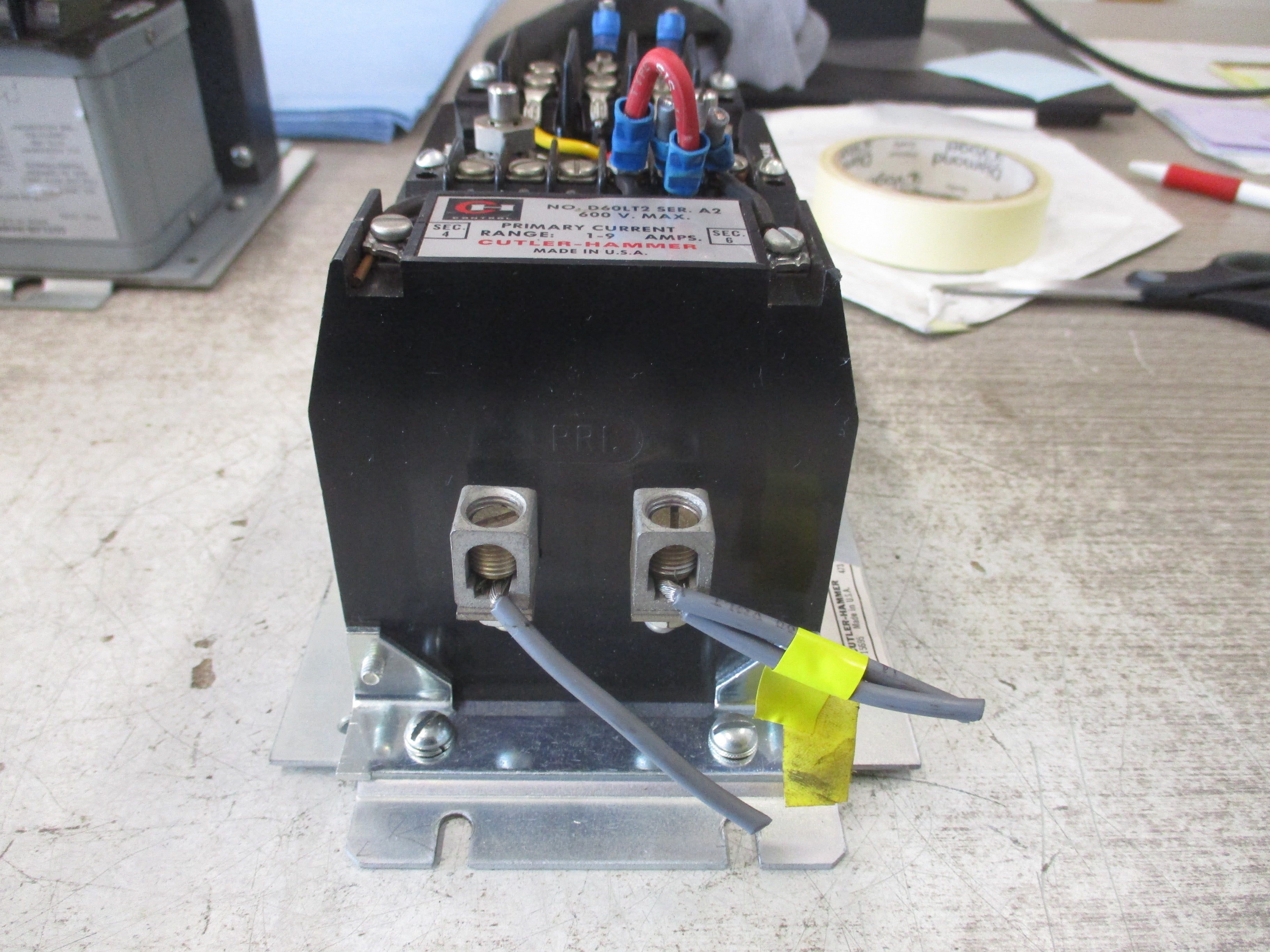 Cutler-Hammer Current Relay D60LA0 Trip: 1-9A 600V Used