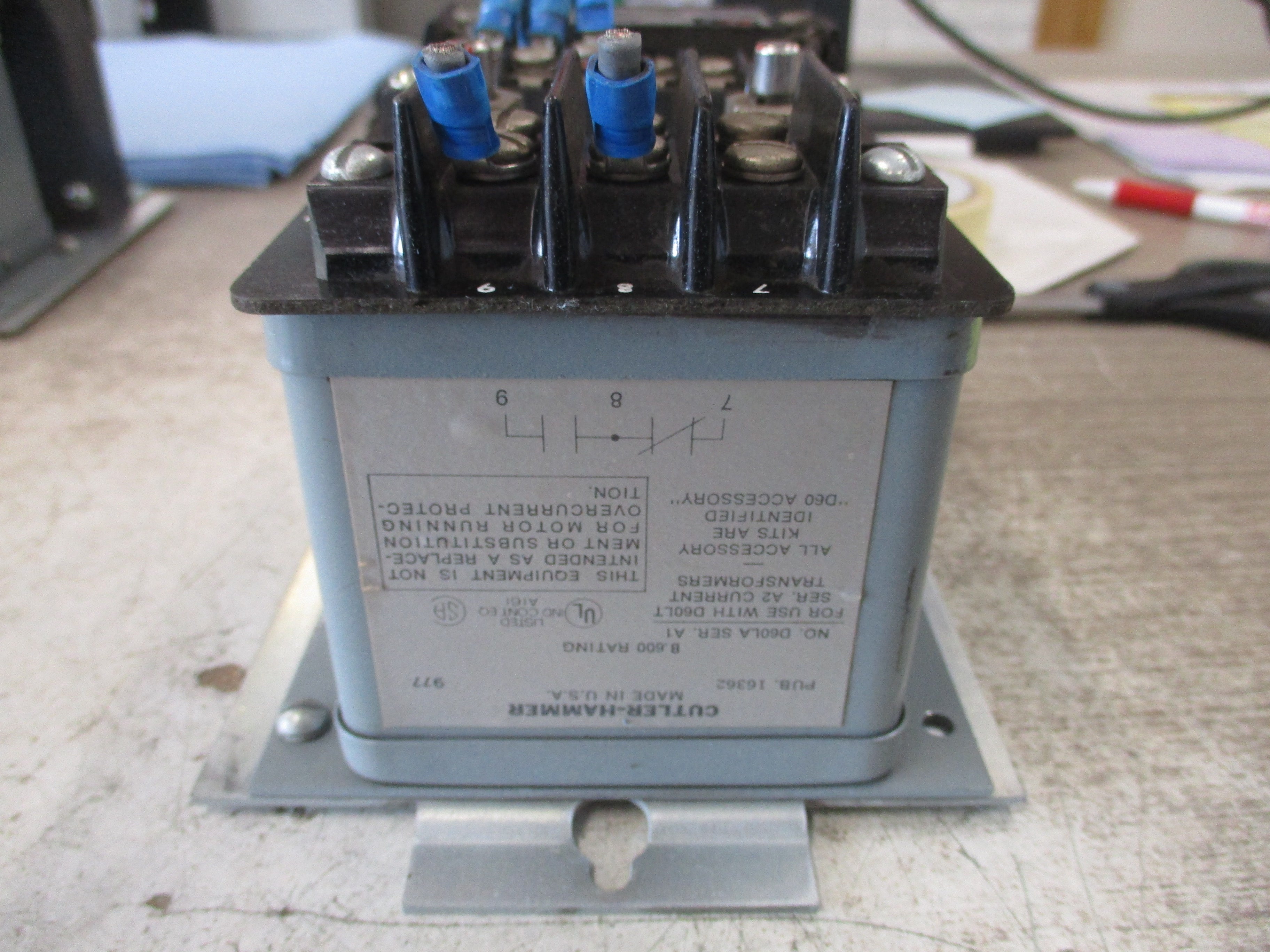 Cutler-Hammer Current Relay D60LA0 Trip: 1-9A 600V Used