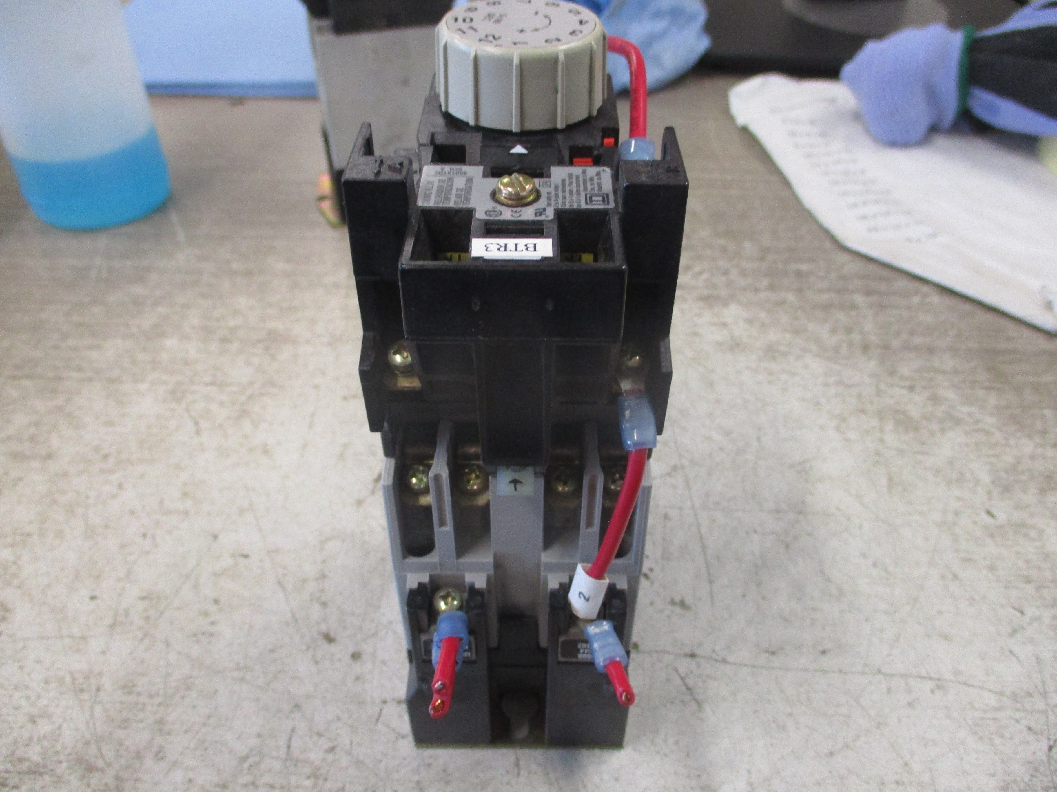 Square D Timing Relay 8501XTD2 Ser. A Range: 5-180 sec 120V Coil Used