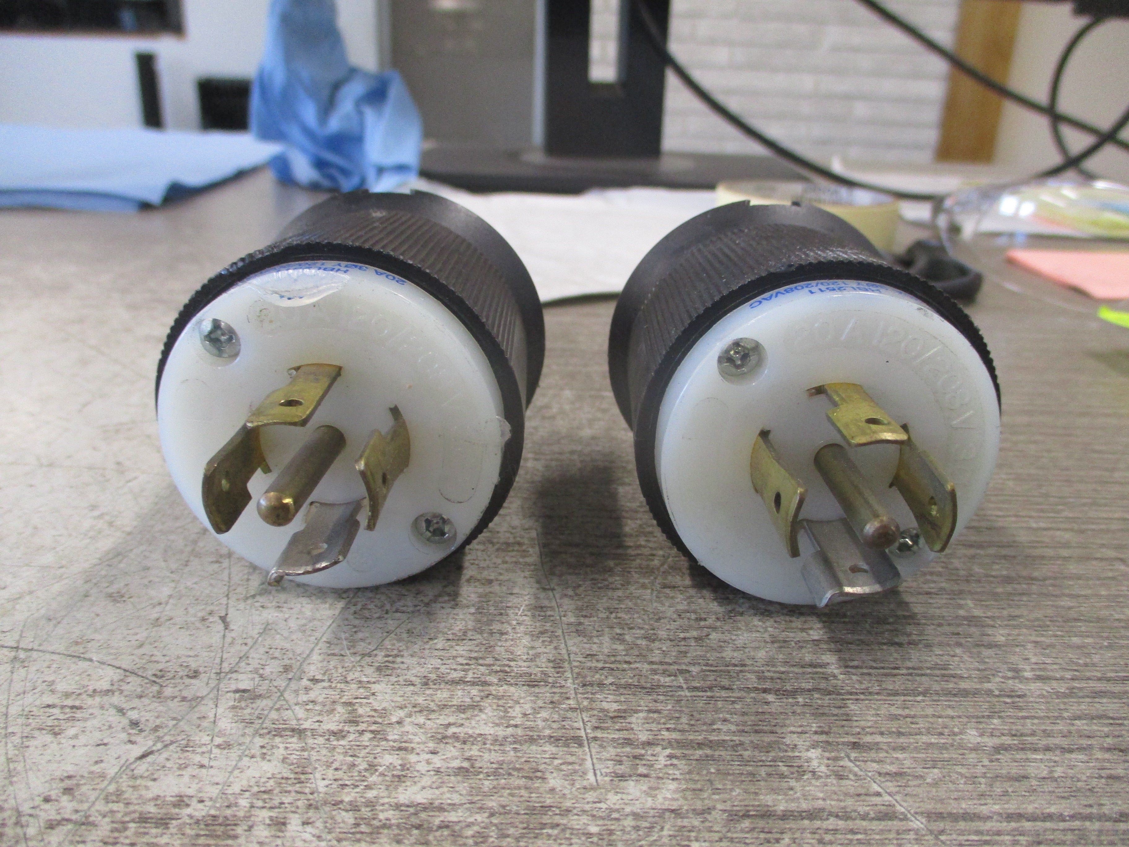 Hubbell Plug HBL2511 20A 3Ph 120/208V *Lot of 2* Used