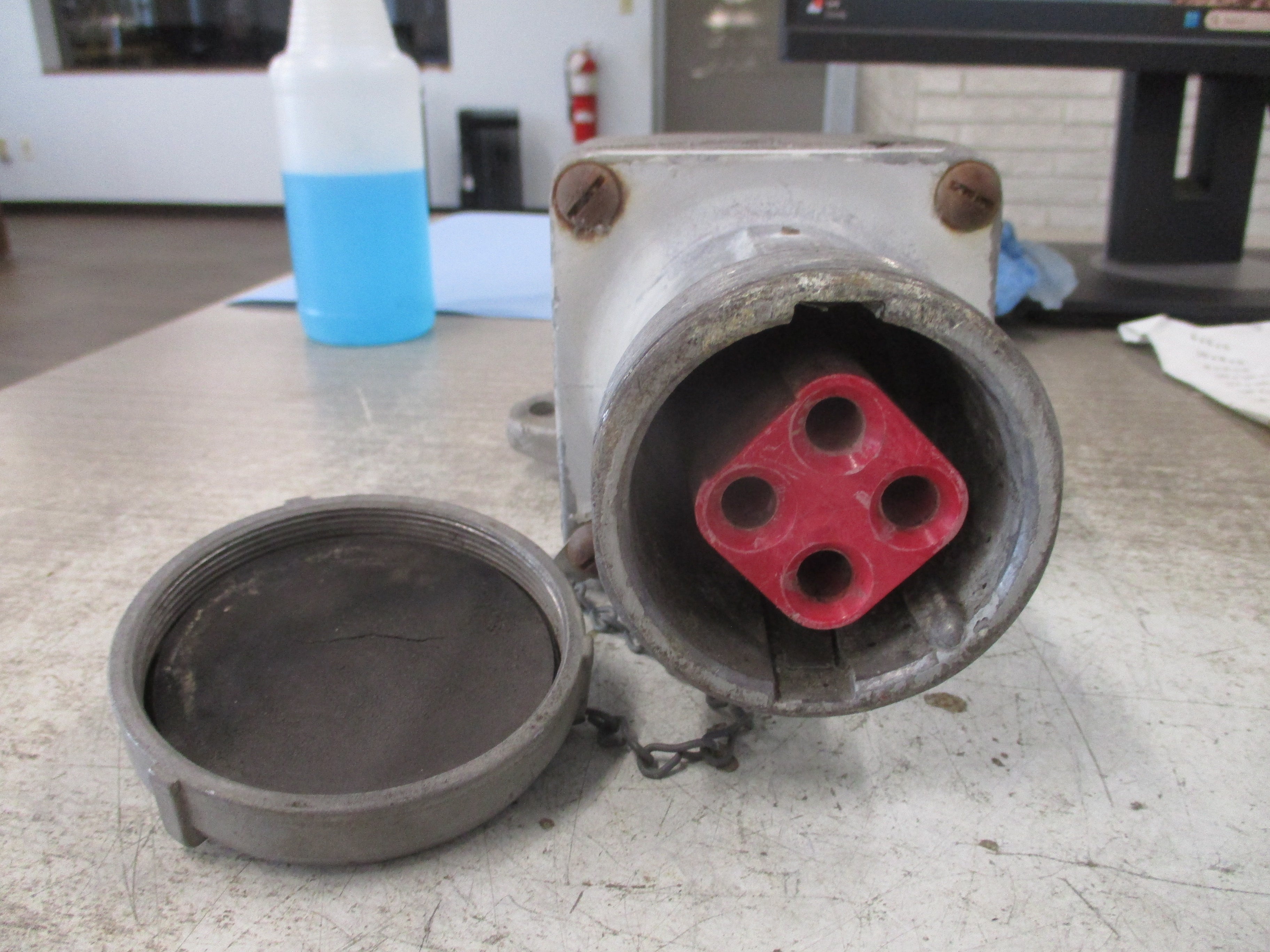 Crouse-Hinds Receptacle AR642 60A 600V W/Base Used
