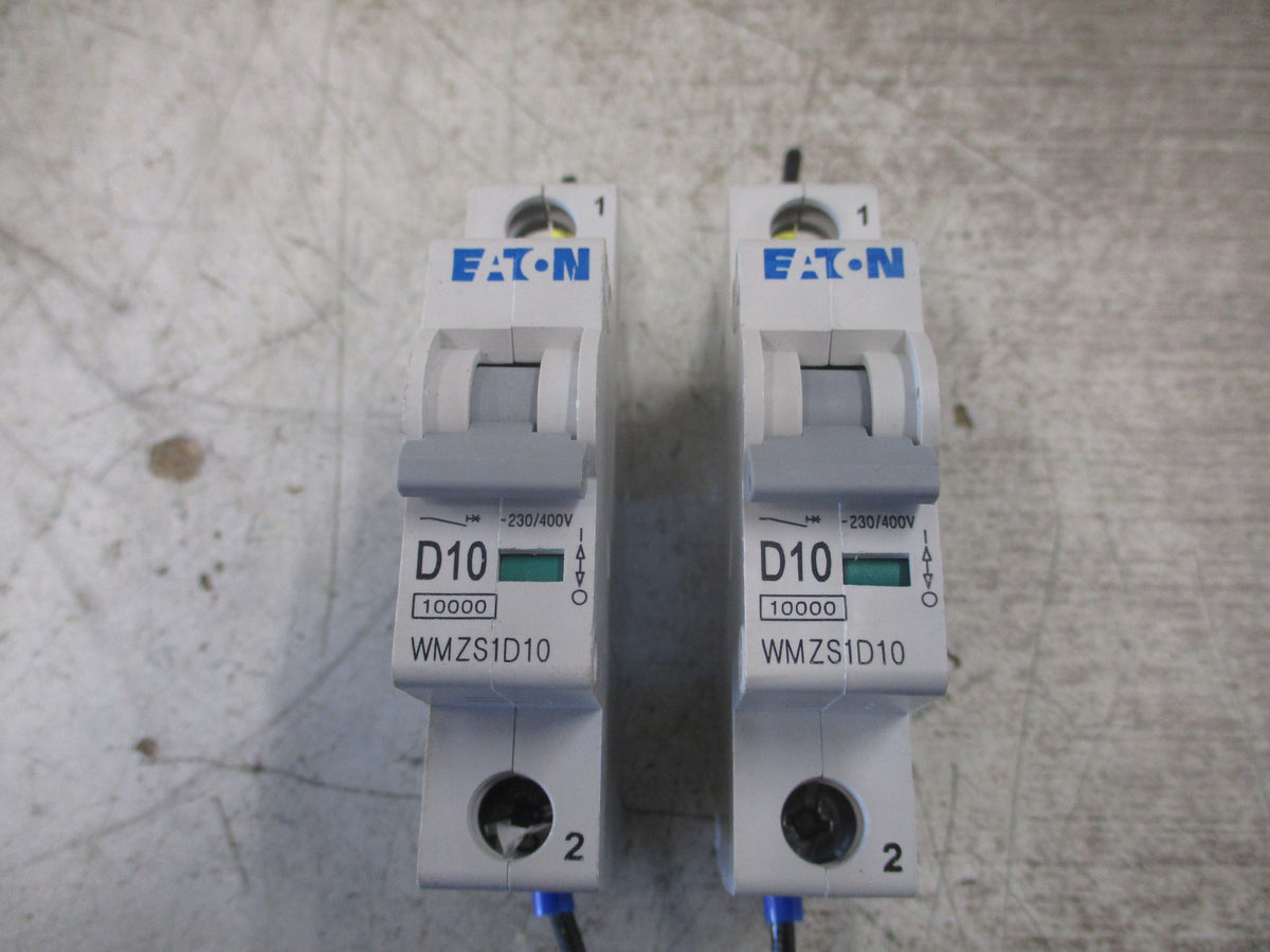 Eaton Circuit Breaker WMZS1D10 10A 277V 1P *Lot of 2* Used
