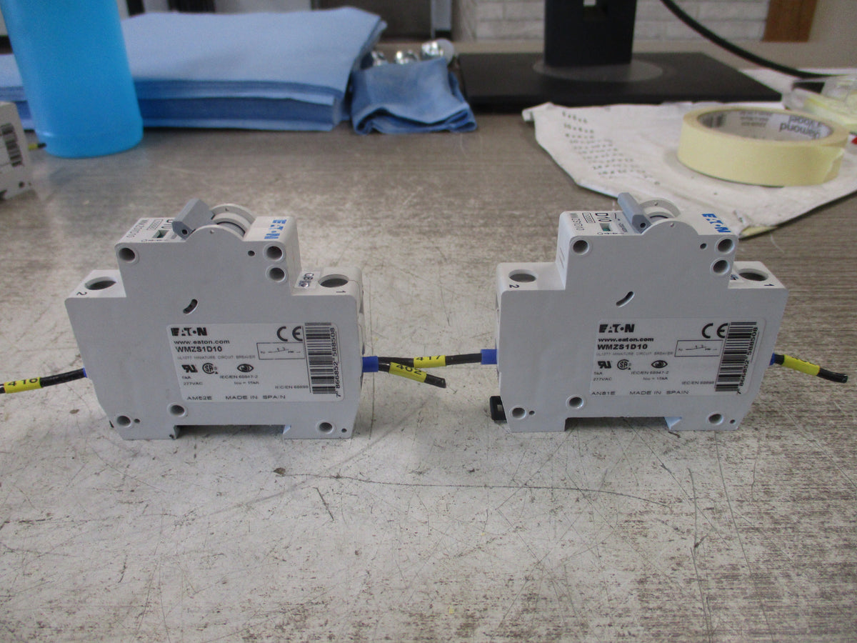 Eaton Circuit Breaker WMZS1D10 10A 277V 1P *Lot of 2* Used