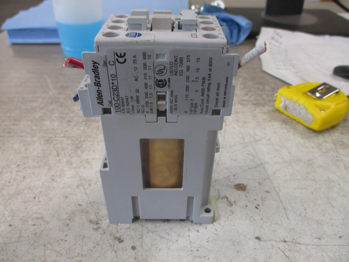 Allen-Bradley Contactor 100-C23D*10 Ser. C 24VDC Coil 30A 600V Used