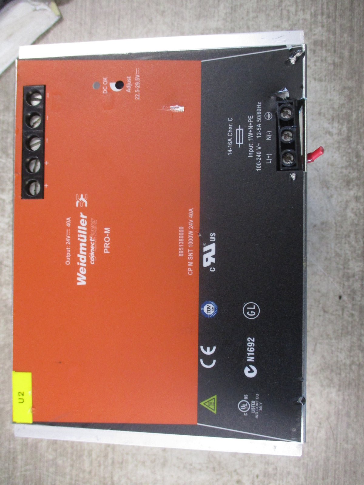 Weidmuller Pro-M Power Supply 8951380000 1000W 24V 40A Used