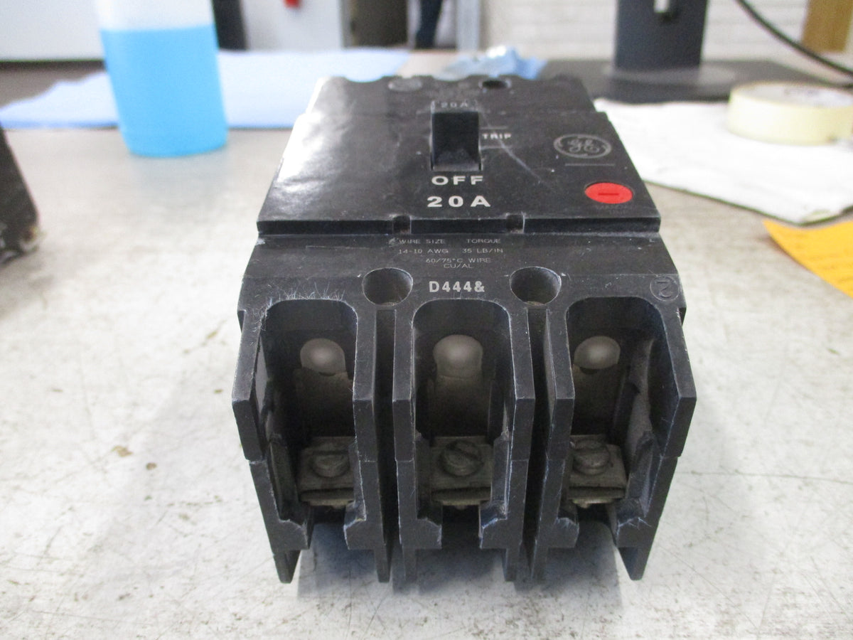 GE Bolt-On Circuit Breaker TEY320 20A 480/277V 3P Used