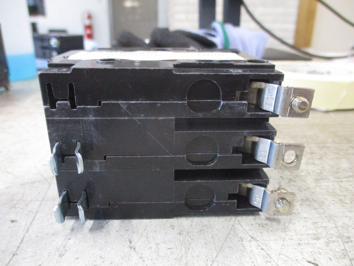 Square D Bolt-On Circuit Breaker QOB350 50A 240V 3P *(2) Mounting Screw* Used