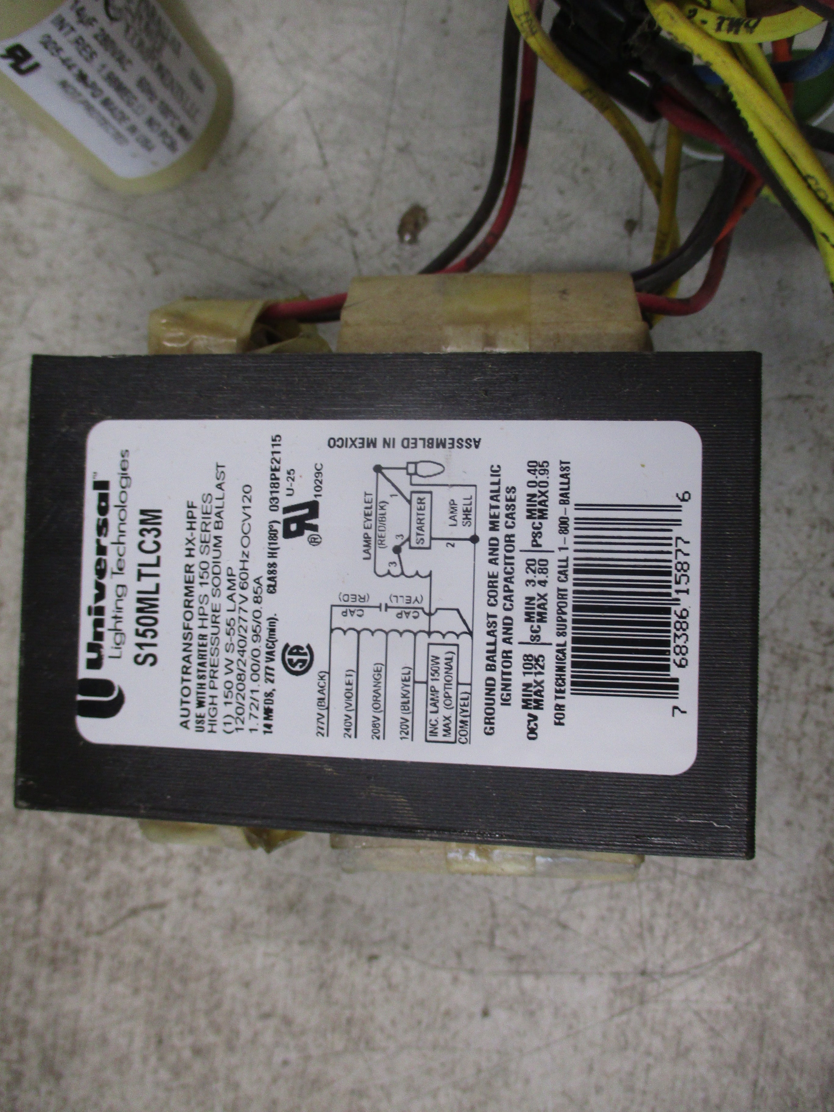 Universal Lighting High Pressure Sodium Ballast Kit S150MLTLC3M-500K 150W