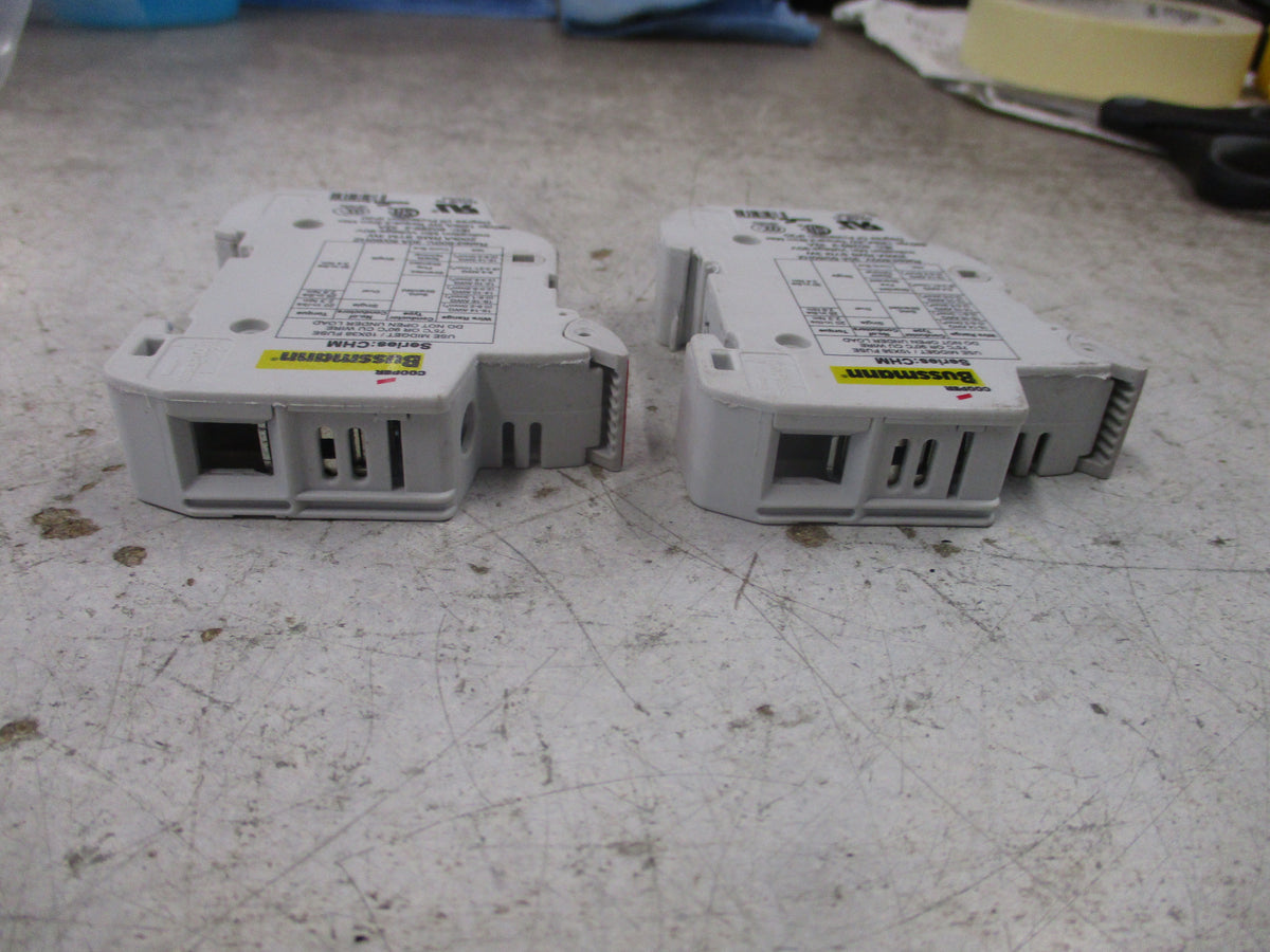 Cooper Bussmann Fuseholder CHM1 30A 600V 1P * Lot of 2 * Used