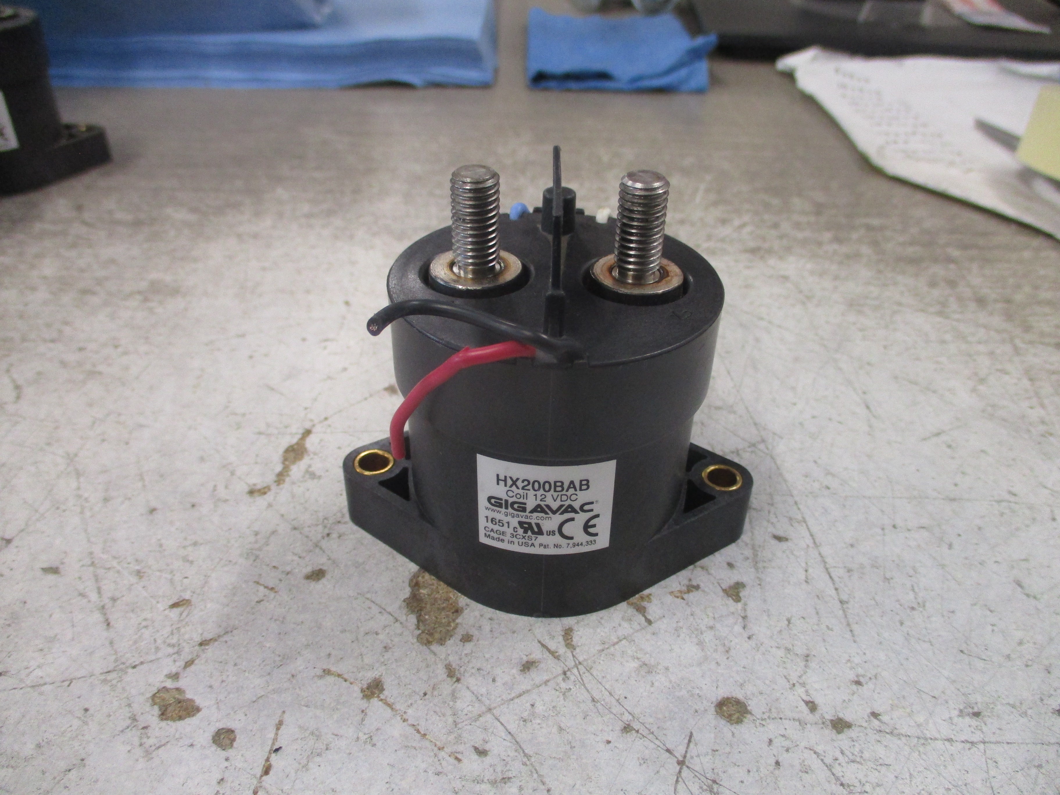 Gigavac Electromechanical Contactor HX200BAB 12VDC Coil Used