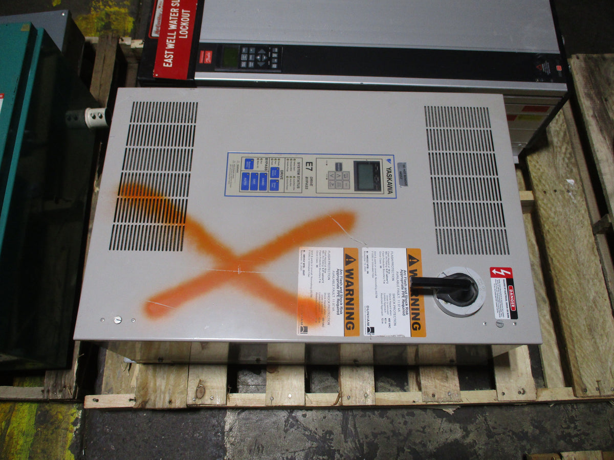 Yaskawa E7 AC Drive W/Bypass E7LVB040CY 40HP 3Ph Used