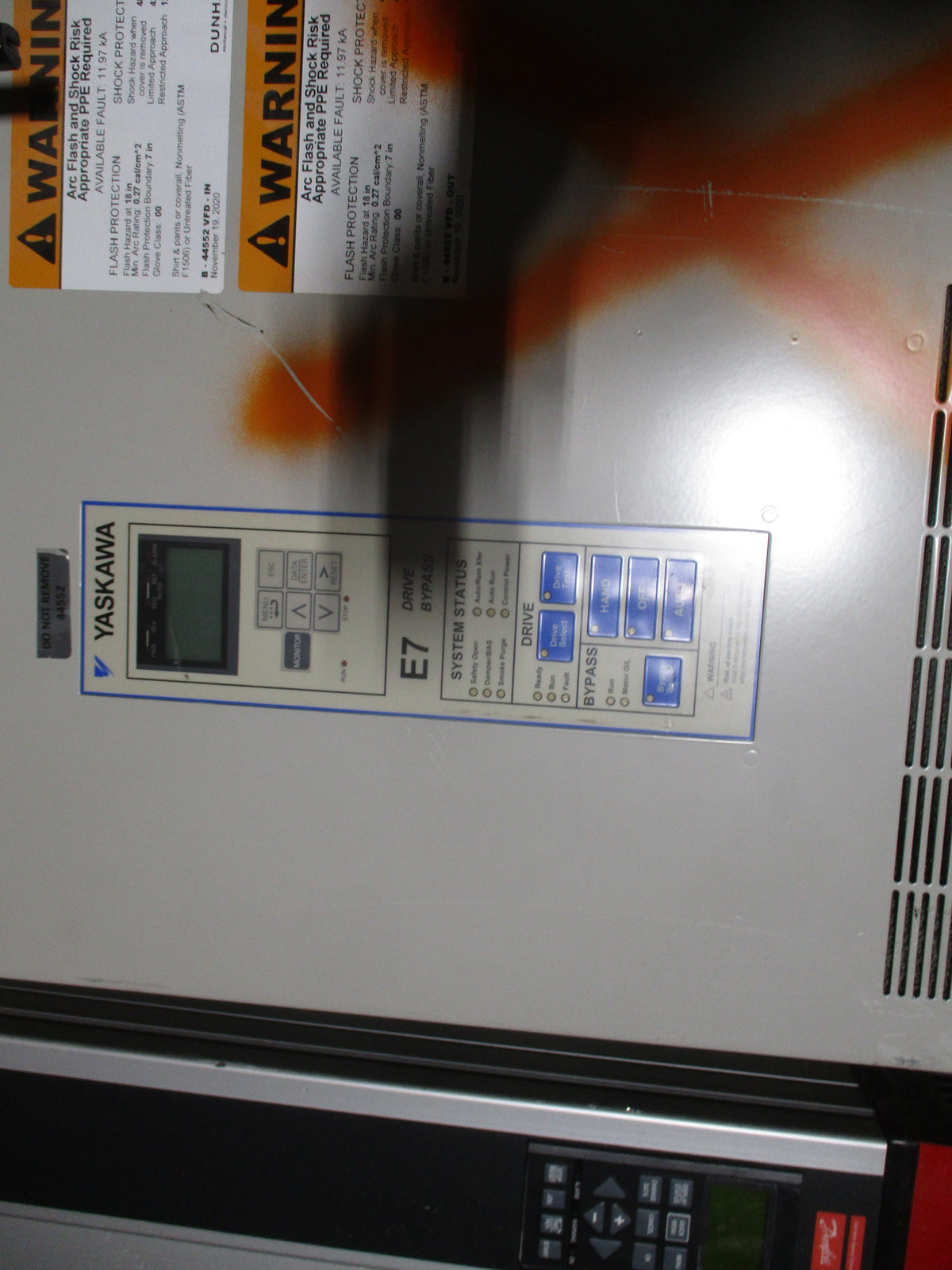 Yaskawa E7 AC Drive W/Bypass E7LVB040CY 40HP 3Ph Used
