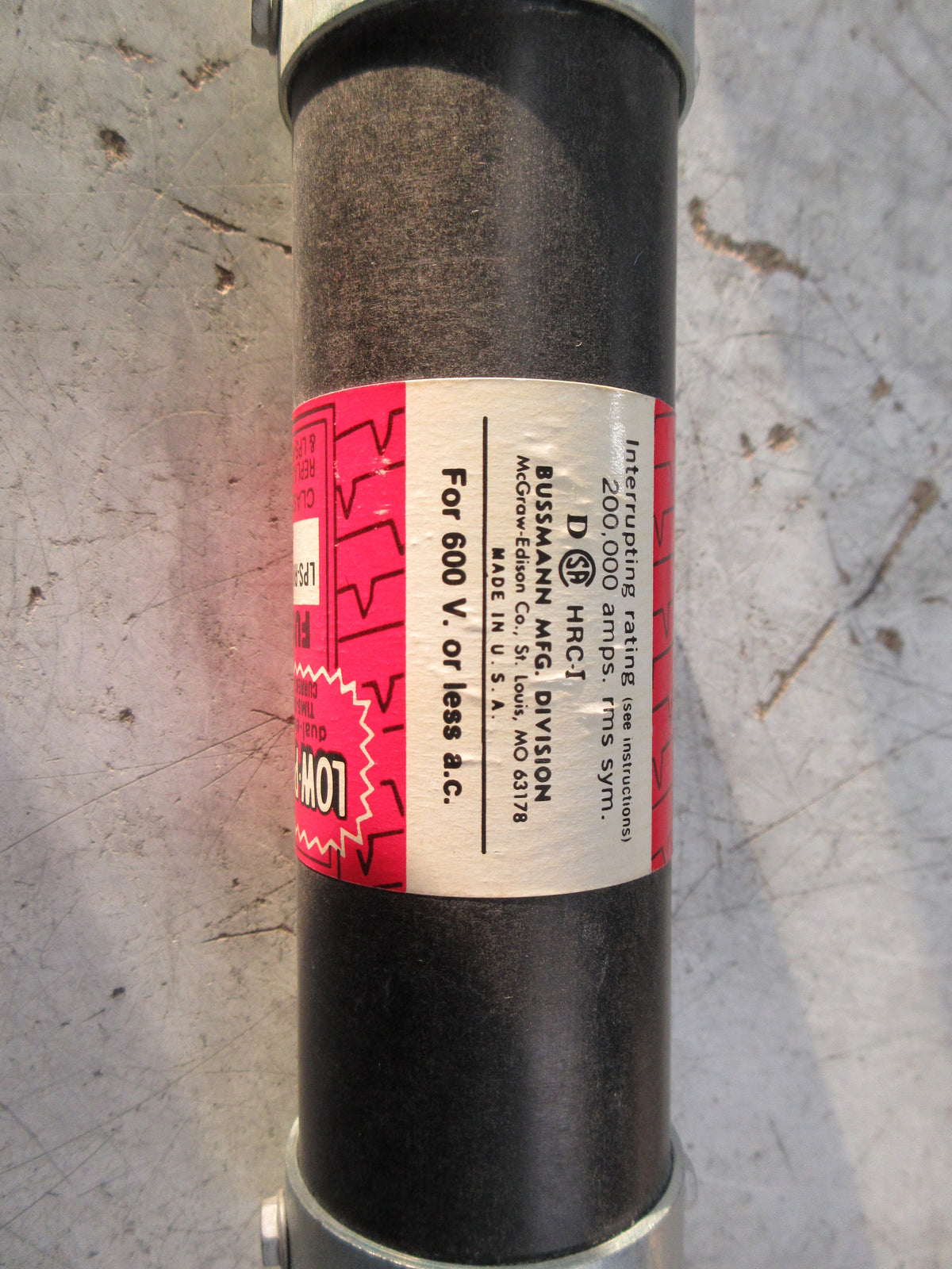 Bussmann Low-Peak Fuse LPS-RK 175 175A 600V Used
