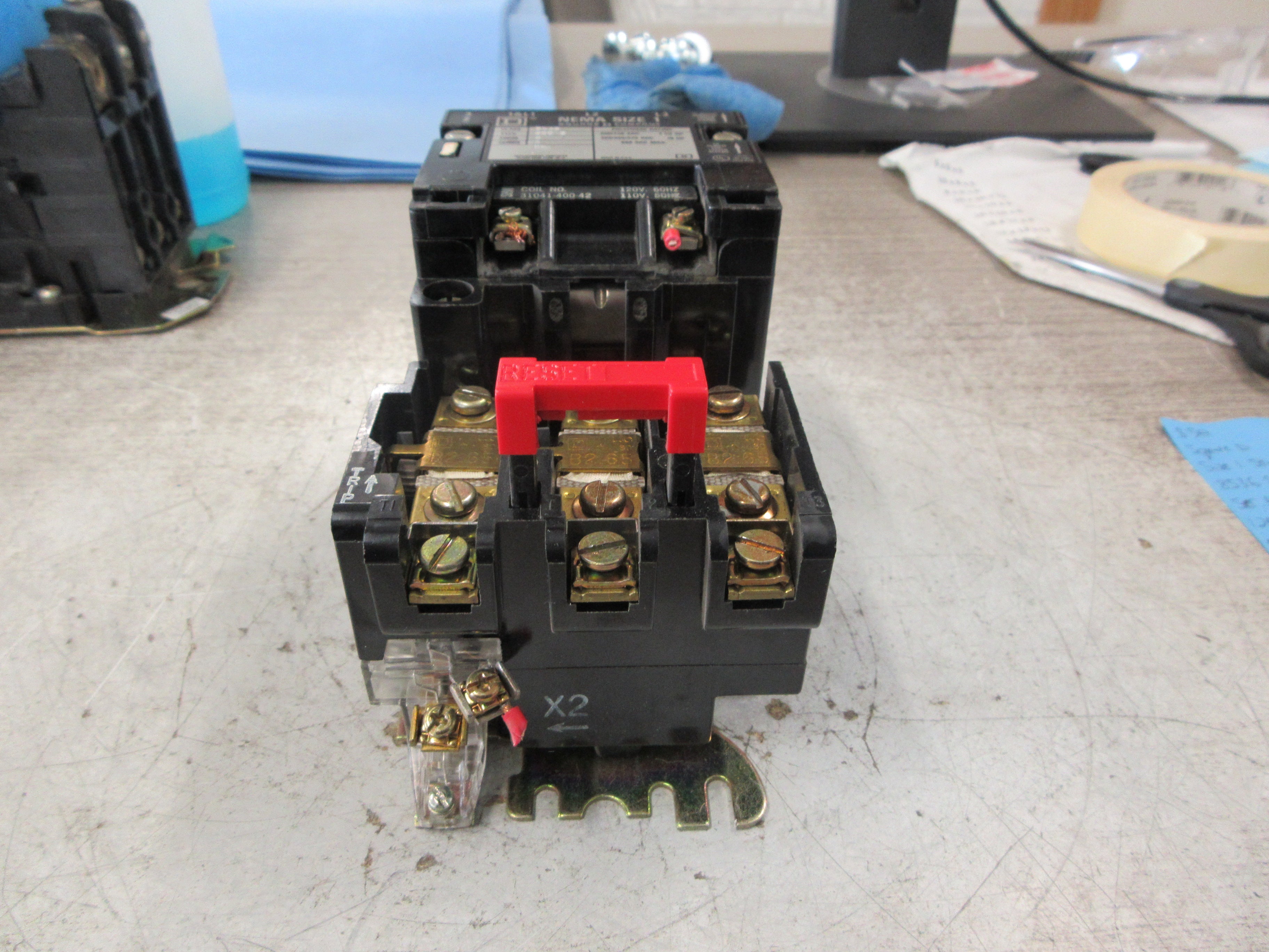 Square D Size 1 Starter 8536 SCO 3 S Ser. A 120V Coil 600V Used