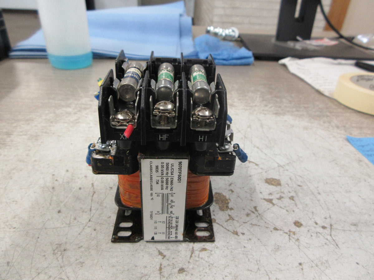 Square D Transformer 9070TF50D1 0.05KVA Pri: 240/480V Sec: 120V 50/60Hz Used