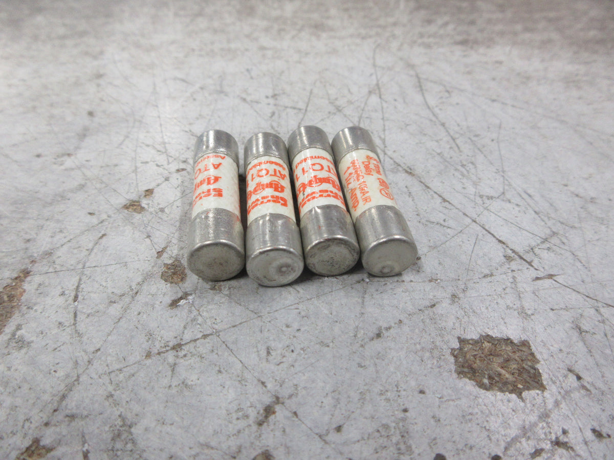 Gould/Ferraz Shawmut Amp-Trap Fuse ATQ1-1/2 1 1/2A 500V *Lot of 4* Used
