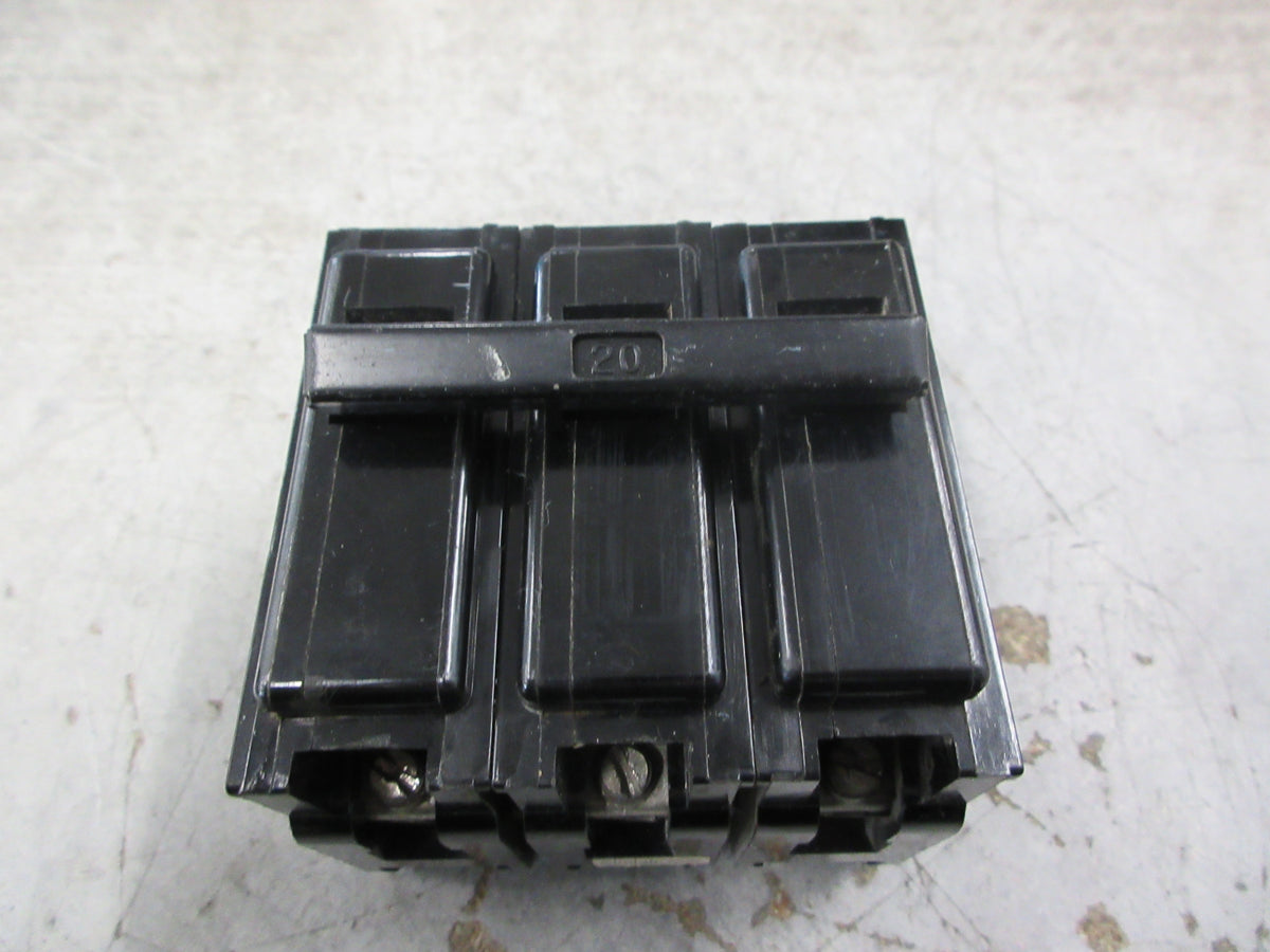 ITE Clip-On Circuit Breaker QP3-B020 20A 240V 3P Used
