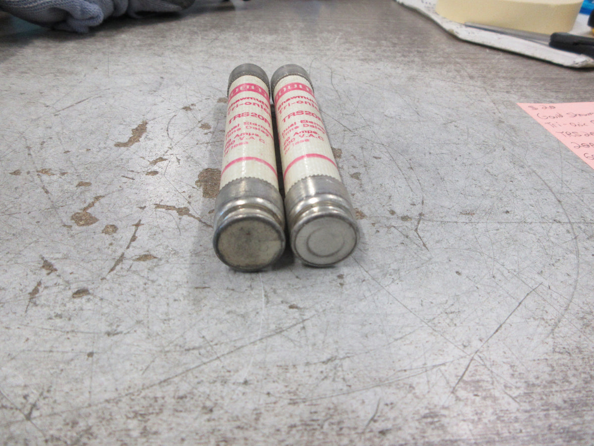Gould Shawmut Tri-onic Fuse TRS20R 20A 600V *Lot of 2* Used