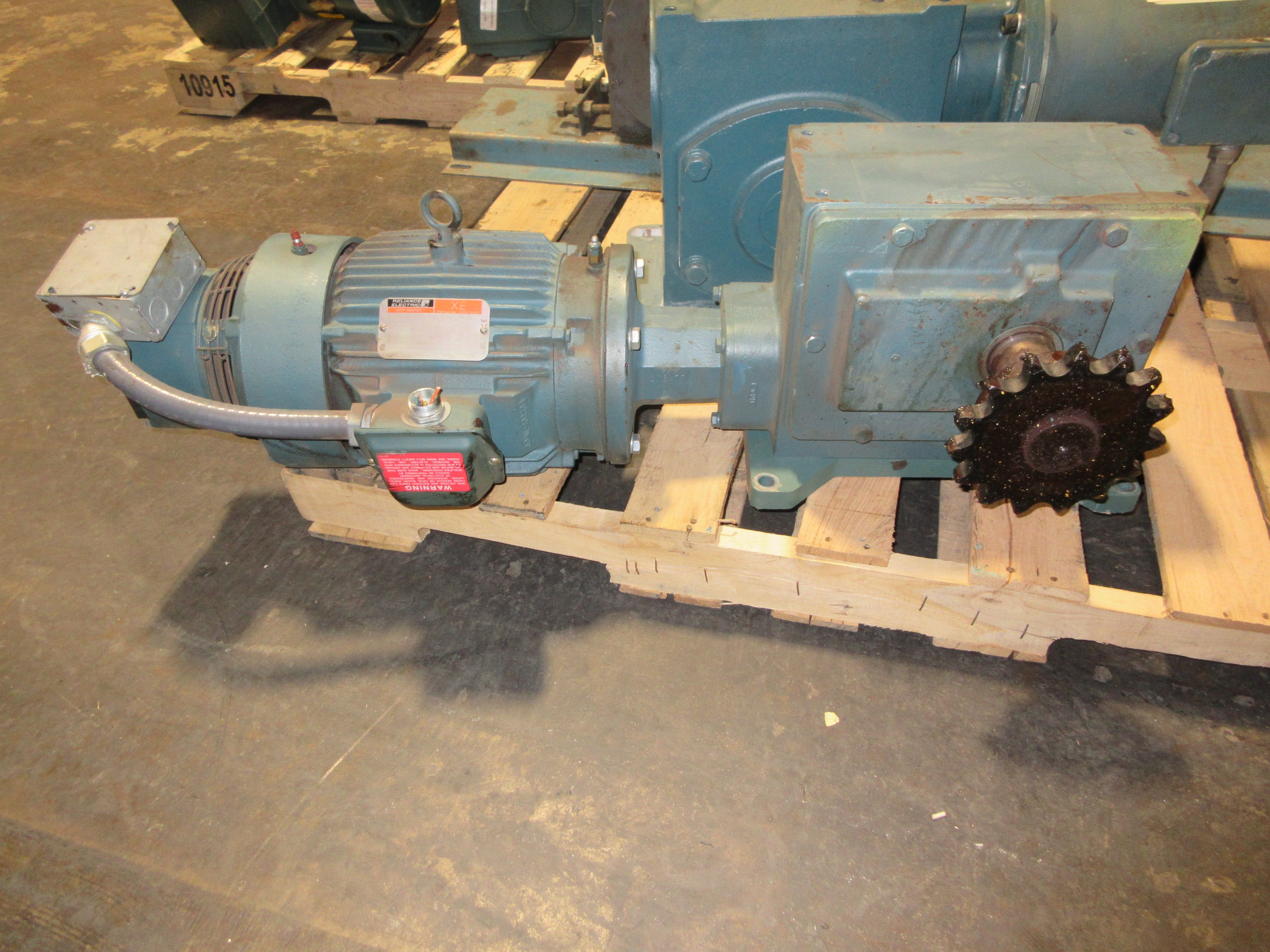 Reliance Electric Gearmotor W/Brake P18G2132A 5HP 1750RPM 230/460V Used