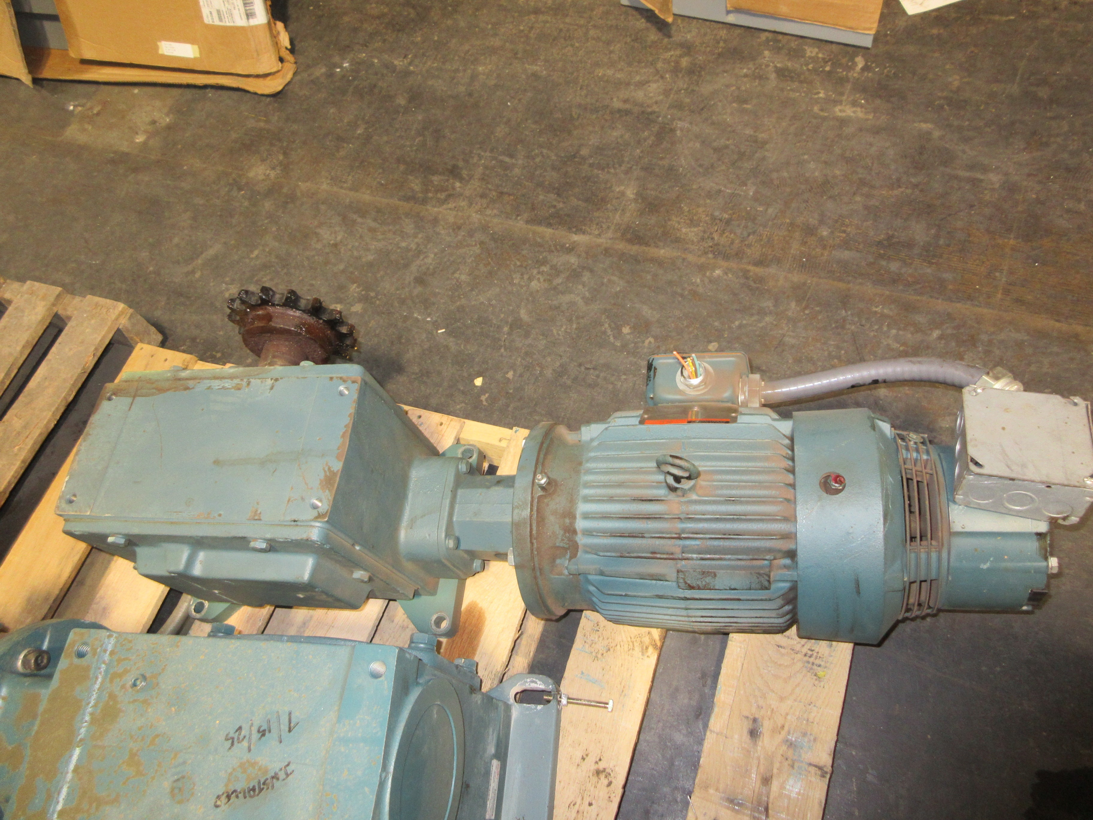 Reliance Electric Gearmotor W/Brake P18G2132A 5HP 1750RPM 230/460V Used