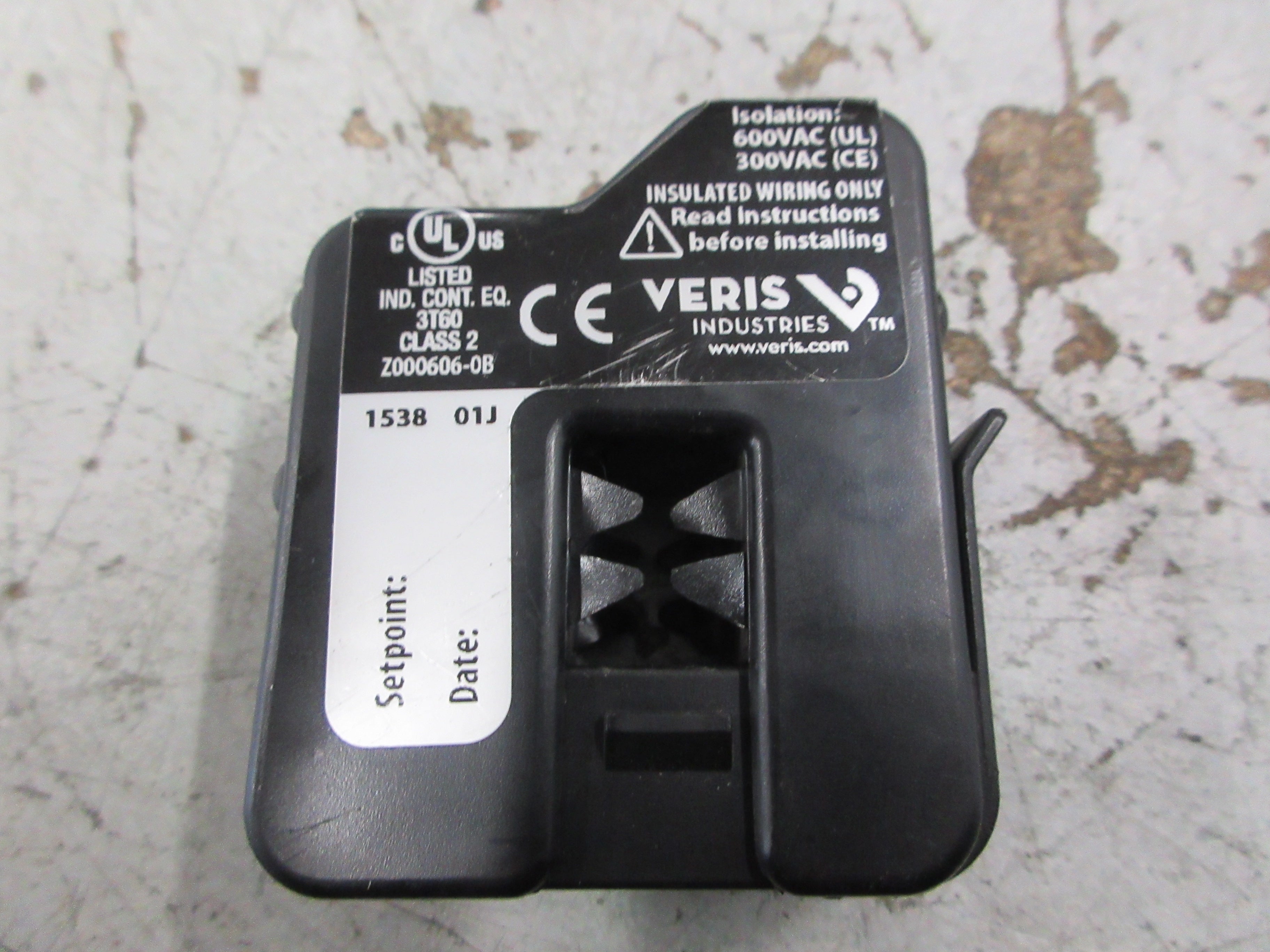 Veris Hawkeye H608 Adjustable Current Switch H608 175A 600V Used