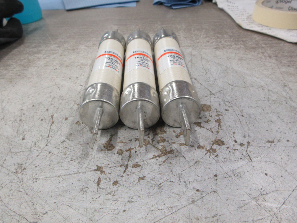 Mersen Ferraz Shawmut Tri-Onic Fuse TRS100R 100A 600V *Lot of 3* Used