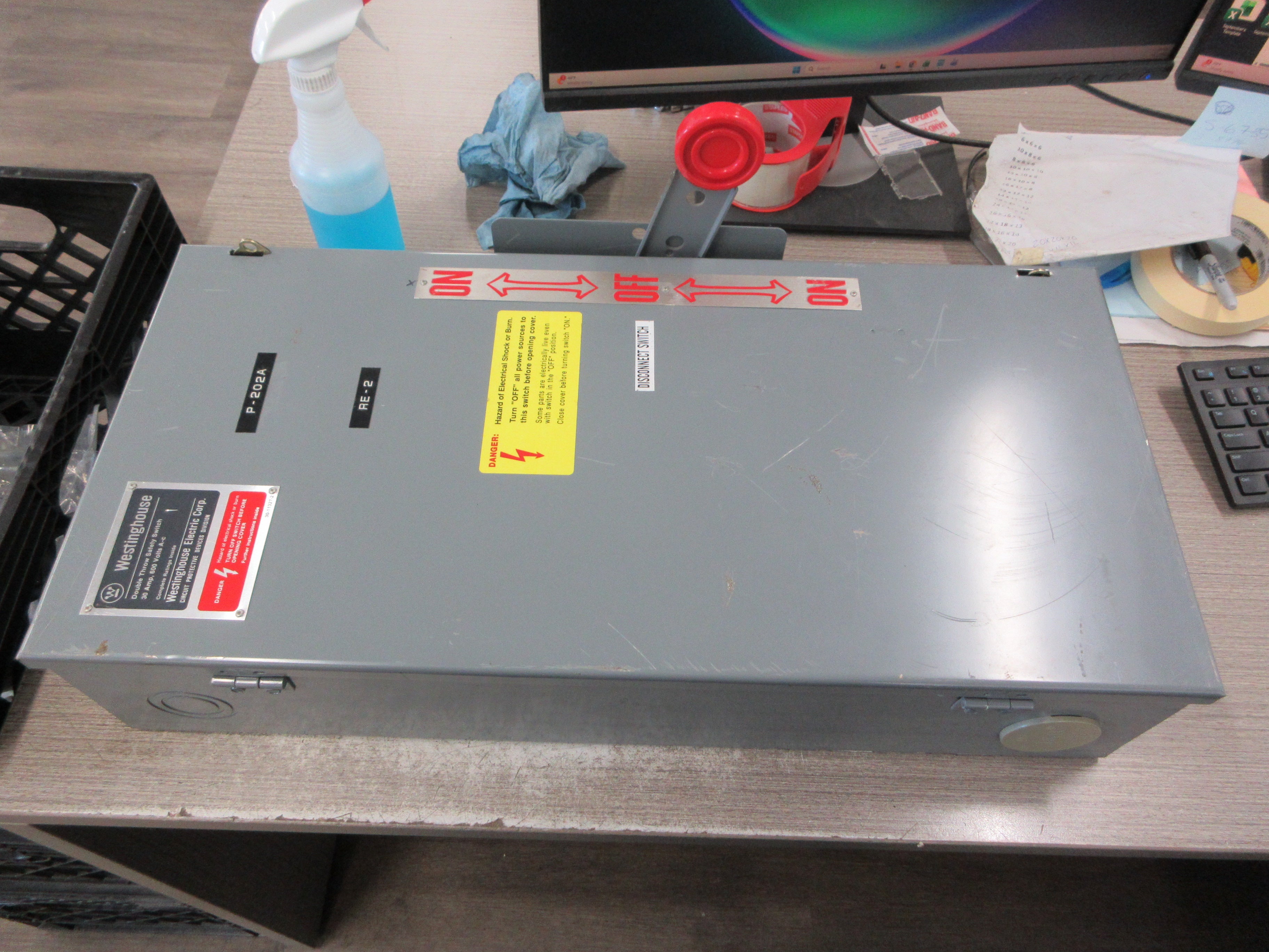 Westinghouse Non-Fusible Safety Switch/Disconnect XUK361 30A 600V 3P Used