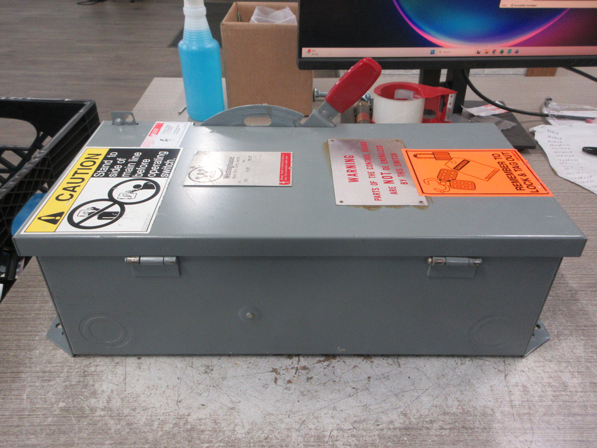 Westinghouse Fusible Safety Switch/Disconnect HFN362 60A 600V 3P Used