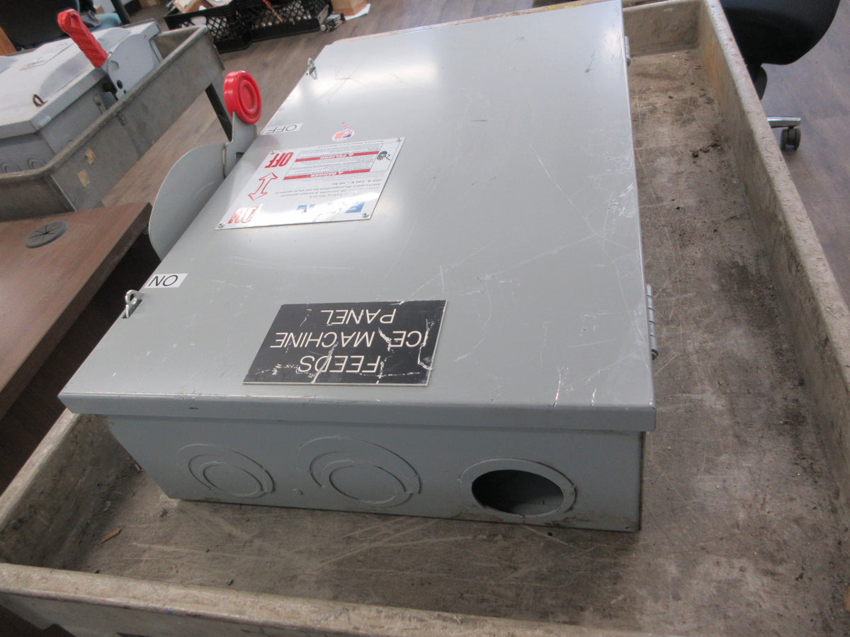 Eaton Fusible Safety Switch/Disconnect DG324NGK Ser. B 200A 240V 3P Used