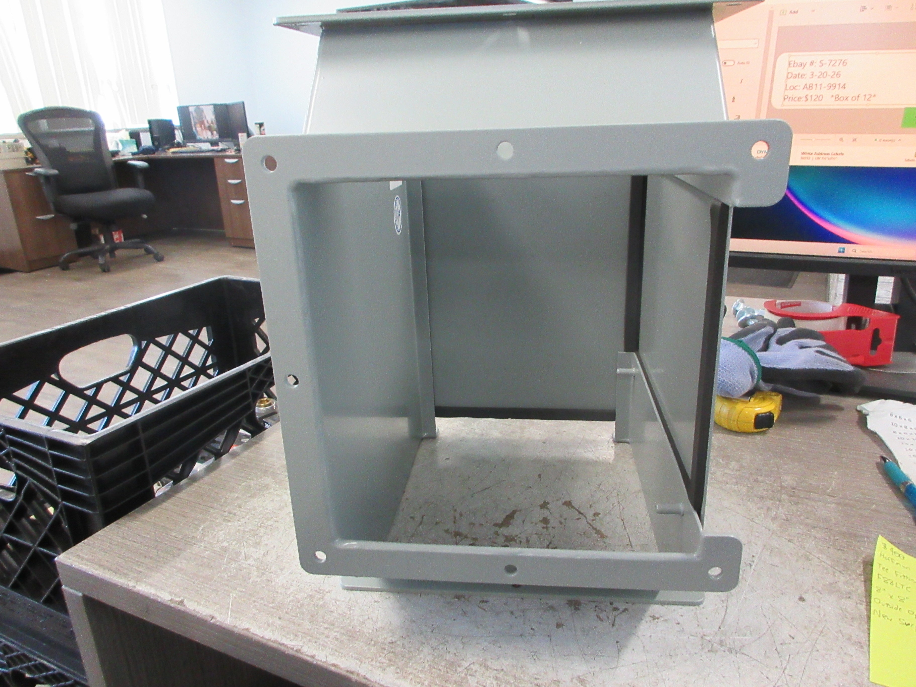 Hoffman Tee Fitting F88LTC 8"x8" Outside Open Top New Surplus
