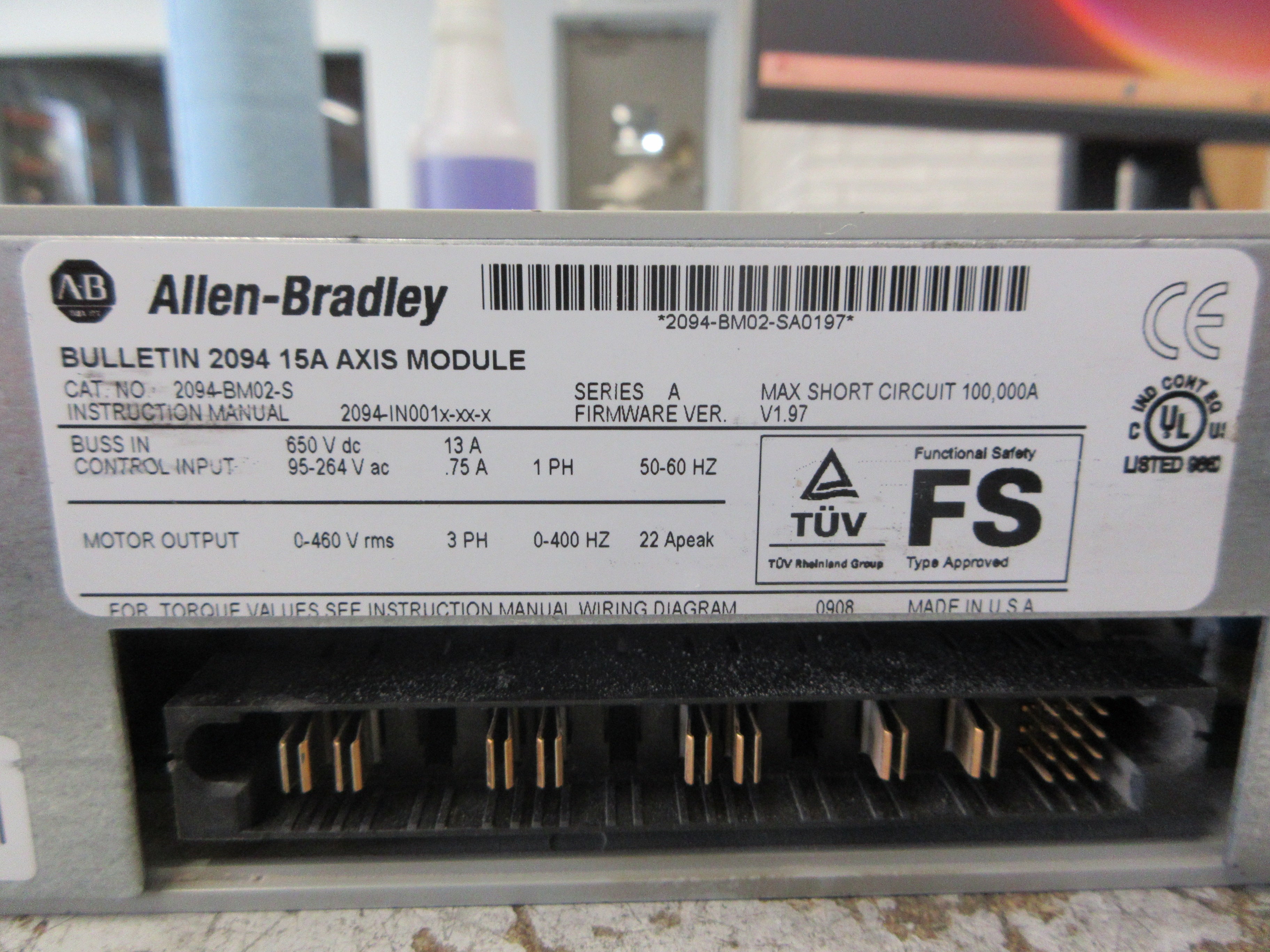 Allen-Bradley Kinetix 6000 Servo Drive Axis Module 2094-BM02-S Ser. A Used