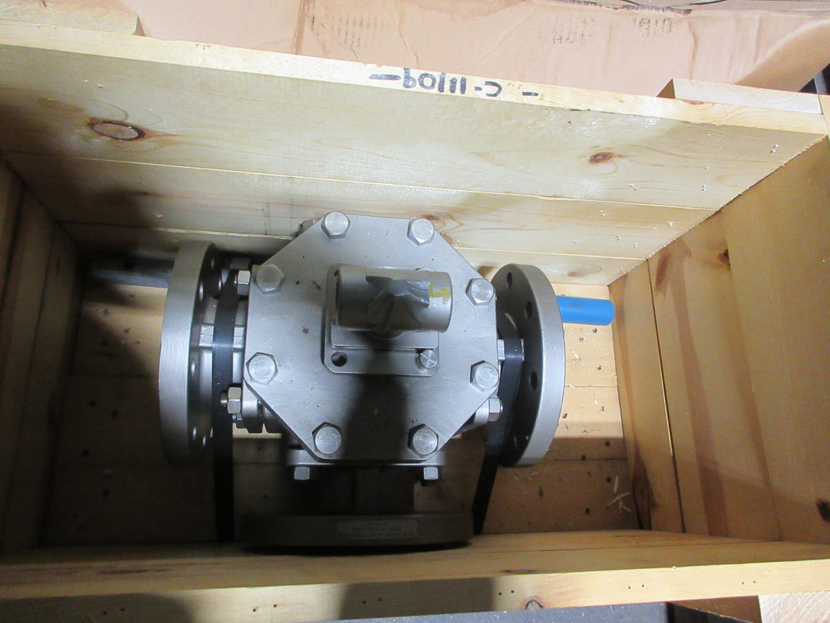 JFW Stainless Steel Ball Valve BV-150-3LP Size: 4" 3-Way L-Port New Surplus