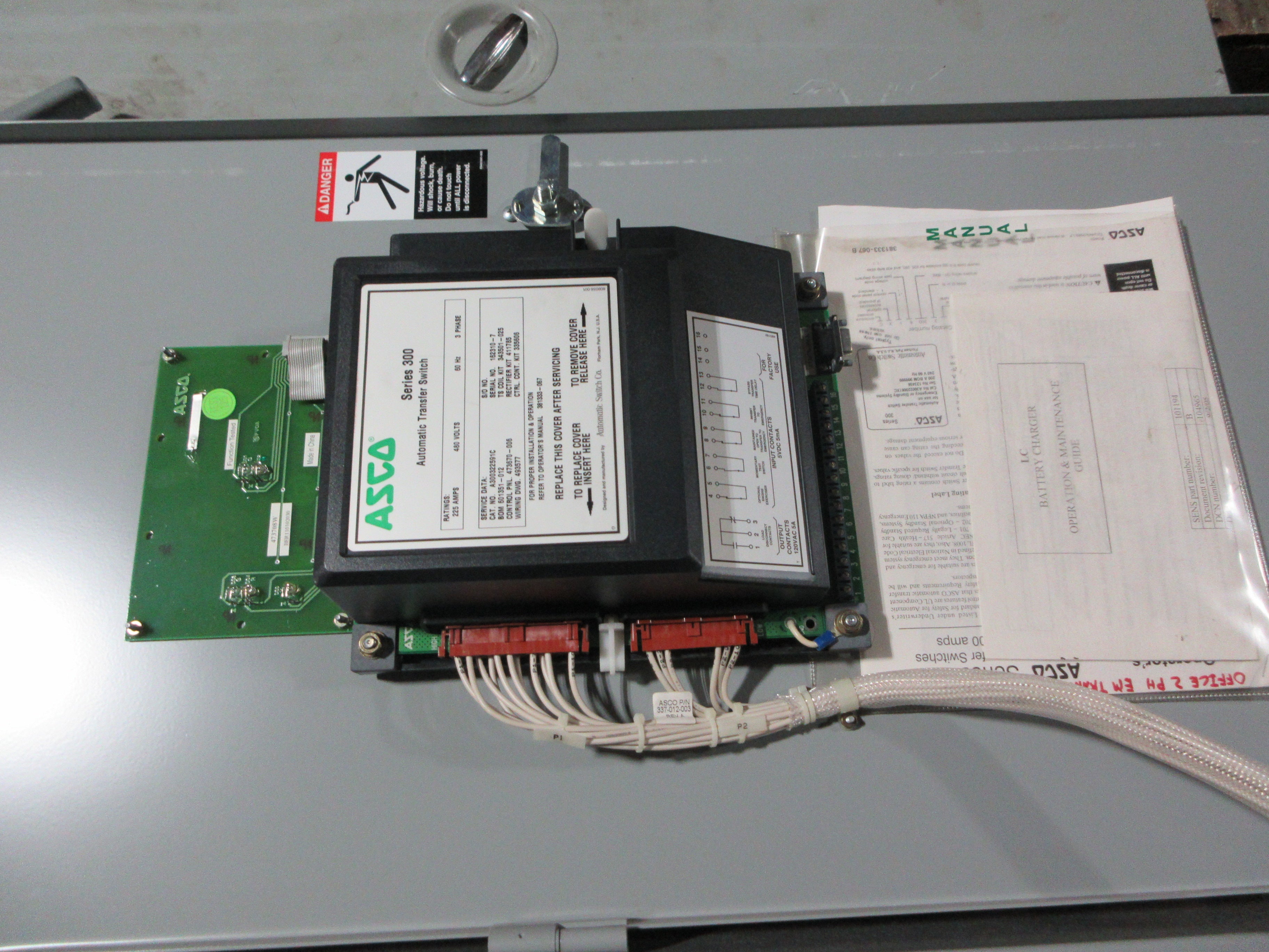 Asco Series 300 Automatic Transfer Switch A300322591C 225A 480V 60Hz 3Ph Used