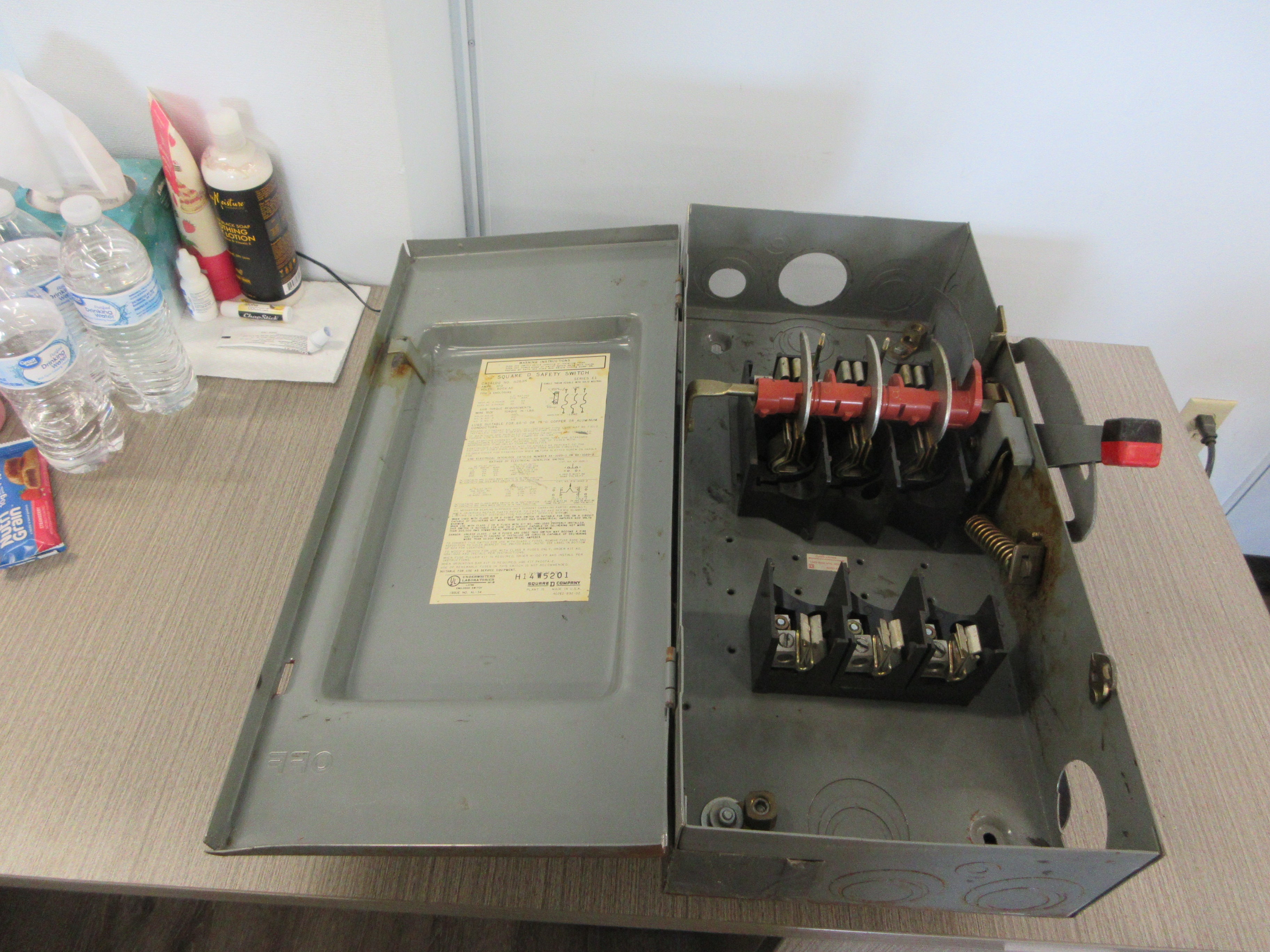 Square D Fusible Safety Switch/Disconnect H363N Ser. E1 100A 600V 3P Used