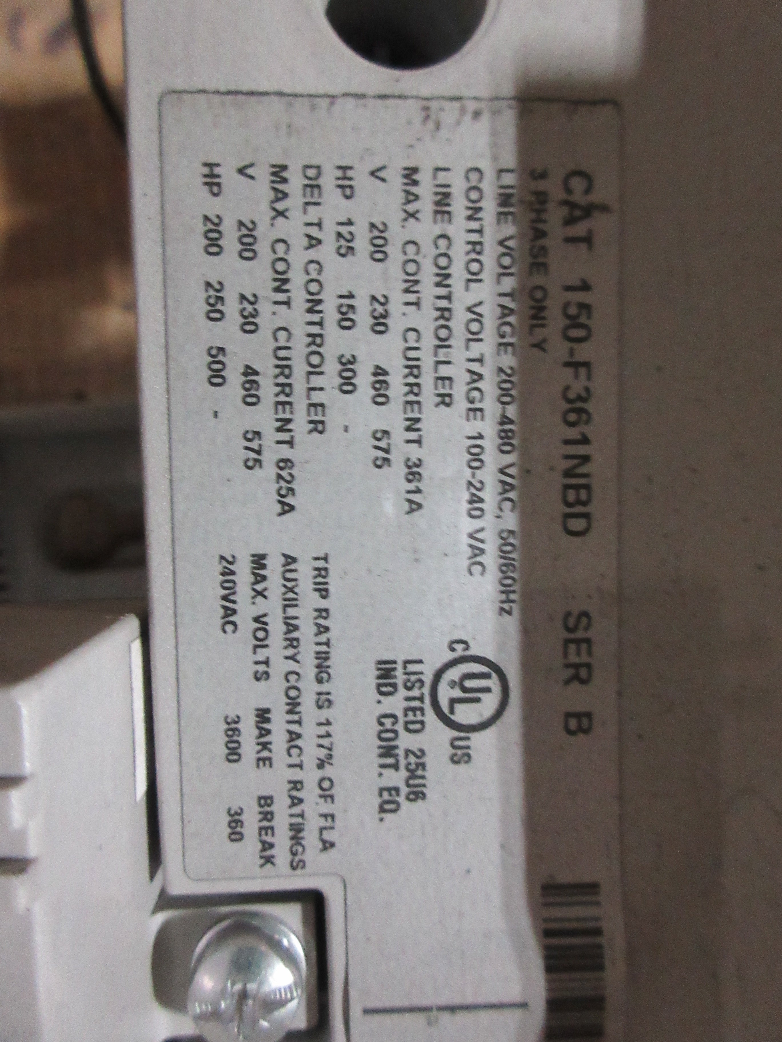 Allen-Bradley SMC-Flex Soft Start 150-F361NBD Ser. B 300HP 200-480V 3Ph Used