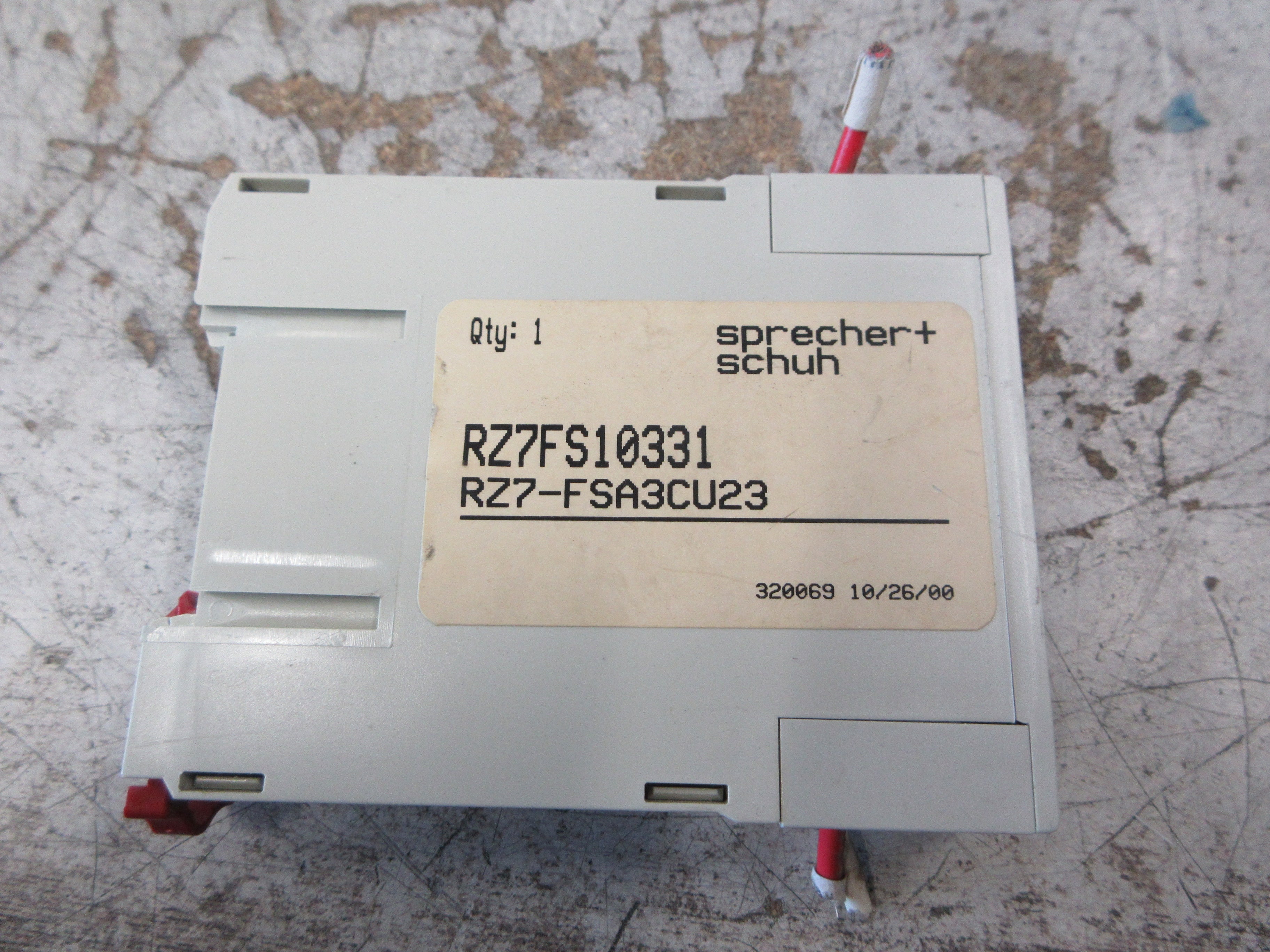 Sprecher+Schuh Timing Relay RZ7-FSA3CU23 Range: 0.5-10sec Used