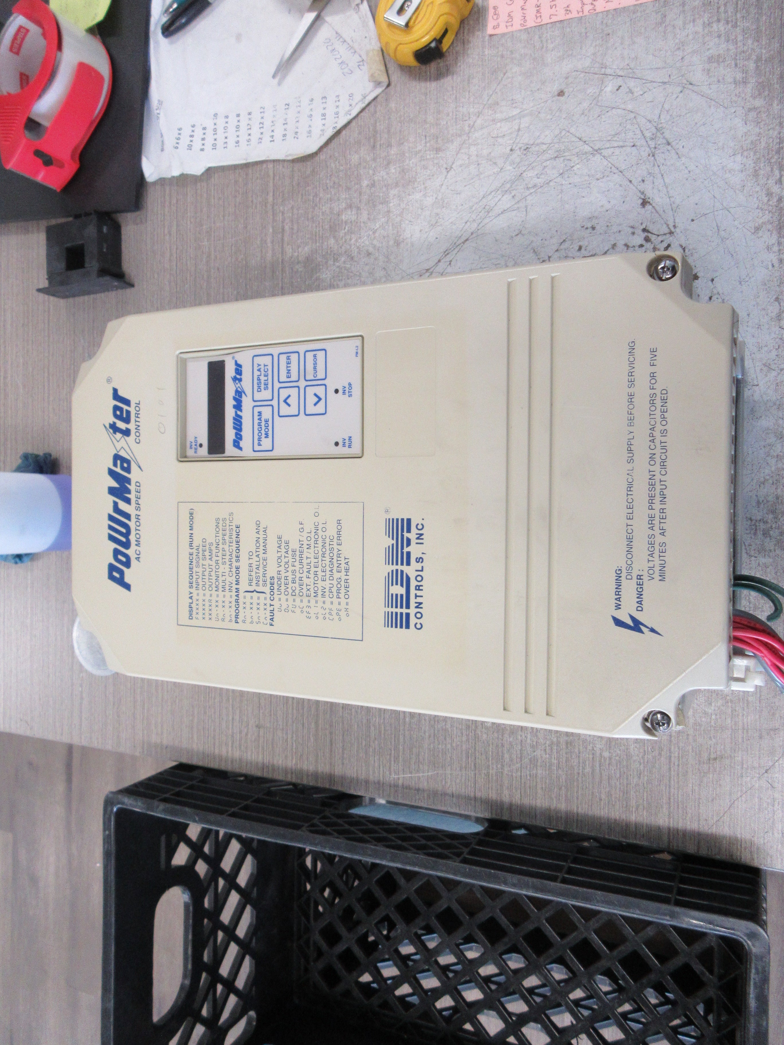 IDM Controls PoWrMaster AC Drive CIMR-G3U45P5 7.5HP 3Ph Used