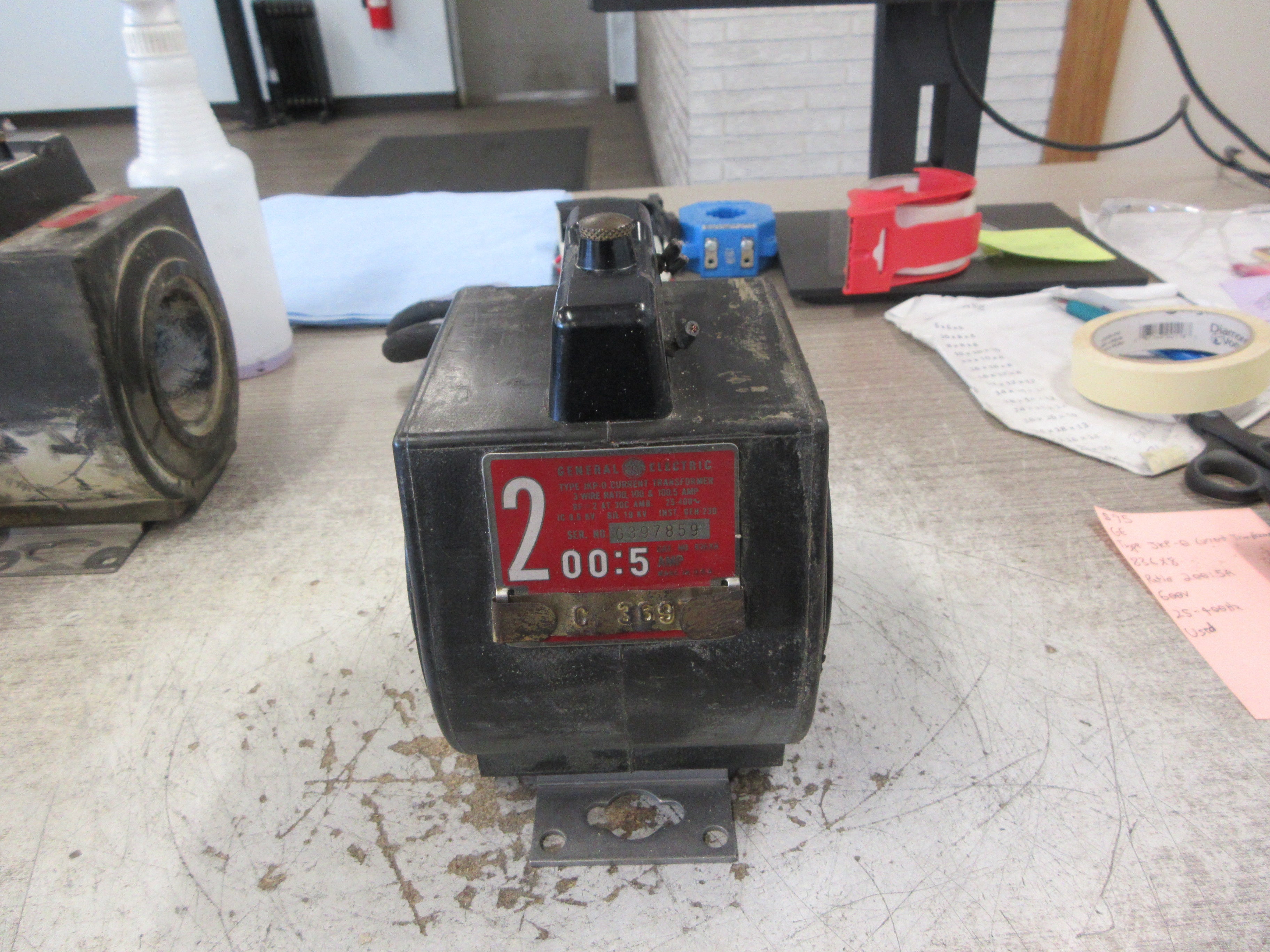 GE Type JKP-0 Current Transformer 836X8 Ratio 200:5A 600V 25-400Hz Used