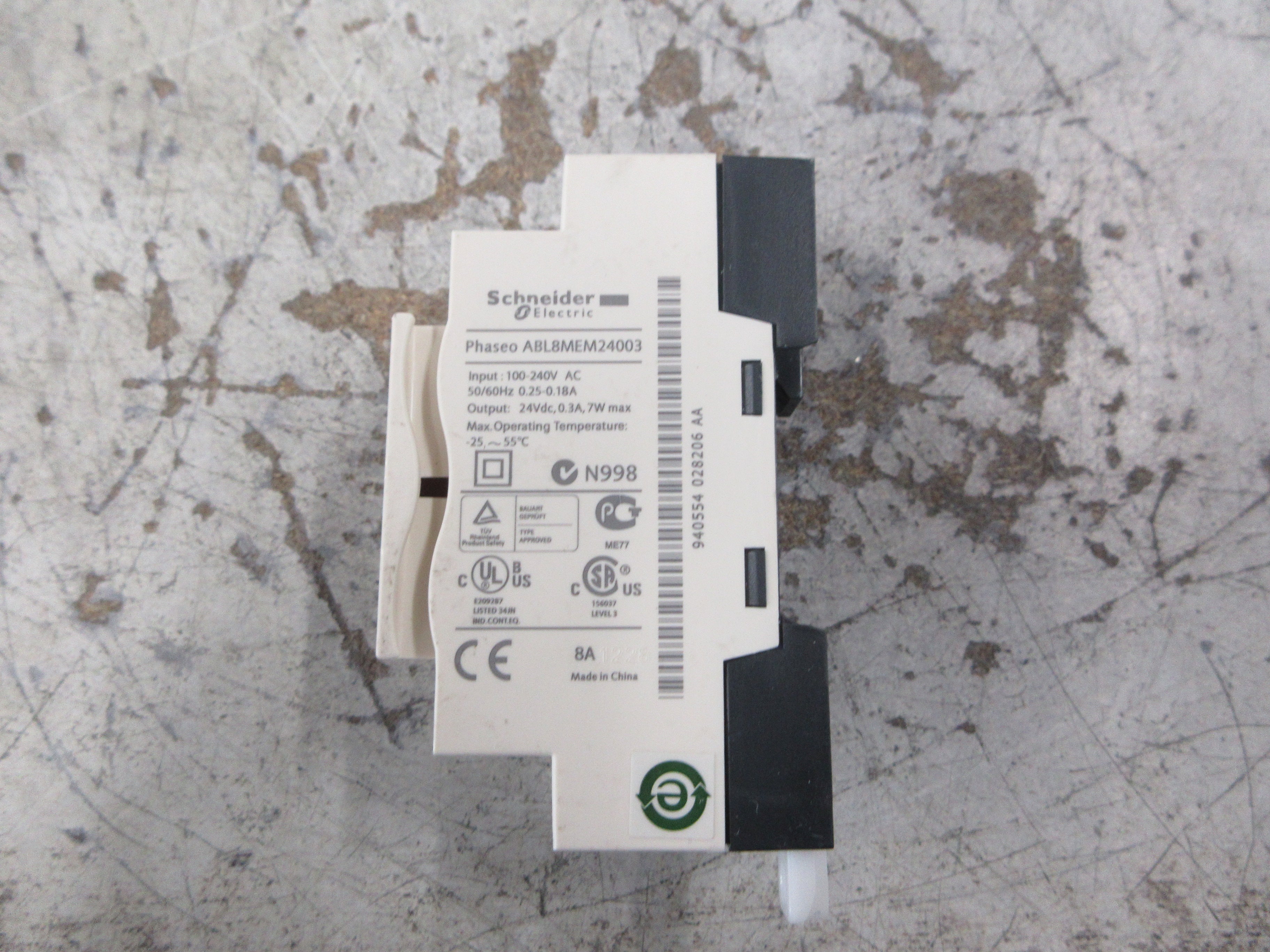 Schneider Electric Power Supply ABL8MEM24003 Input: 100-240VAC Used
