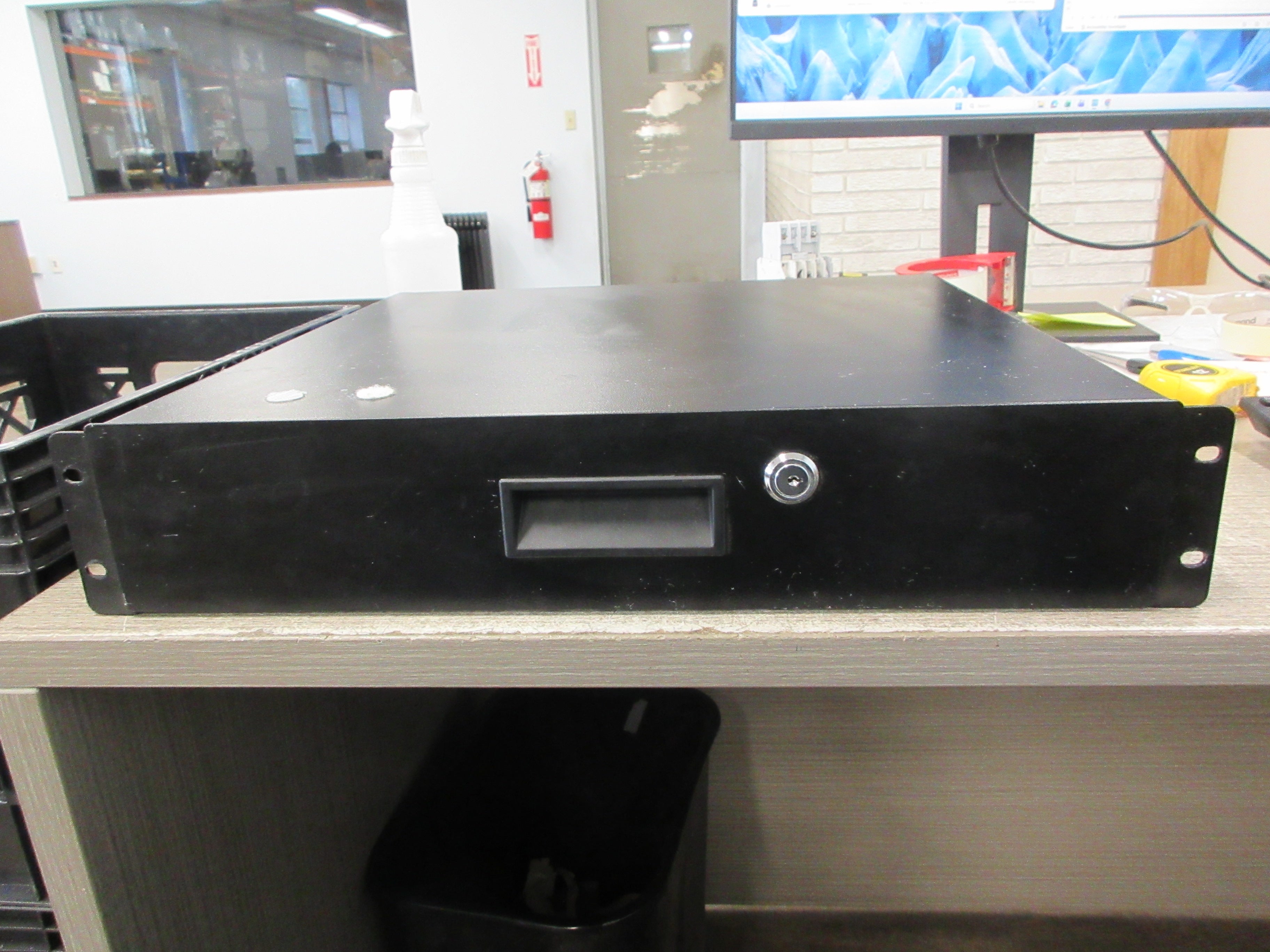 Misc. Brand Rack-Mount Storage Drawer Size: 2U W/Keys Used