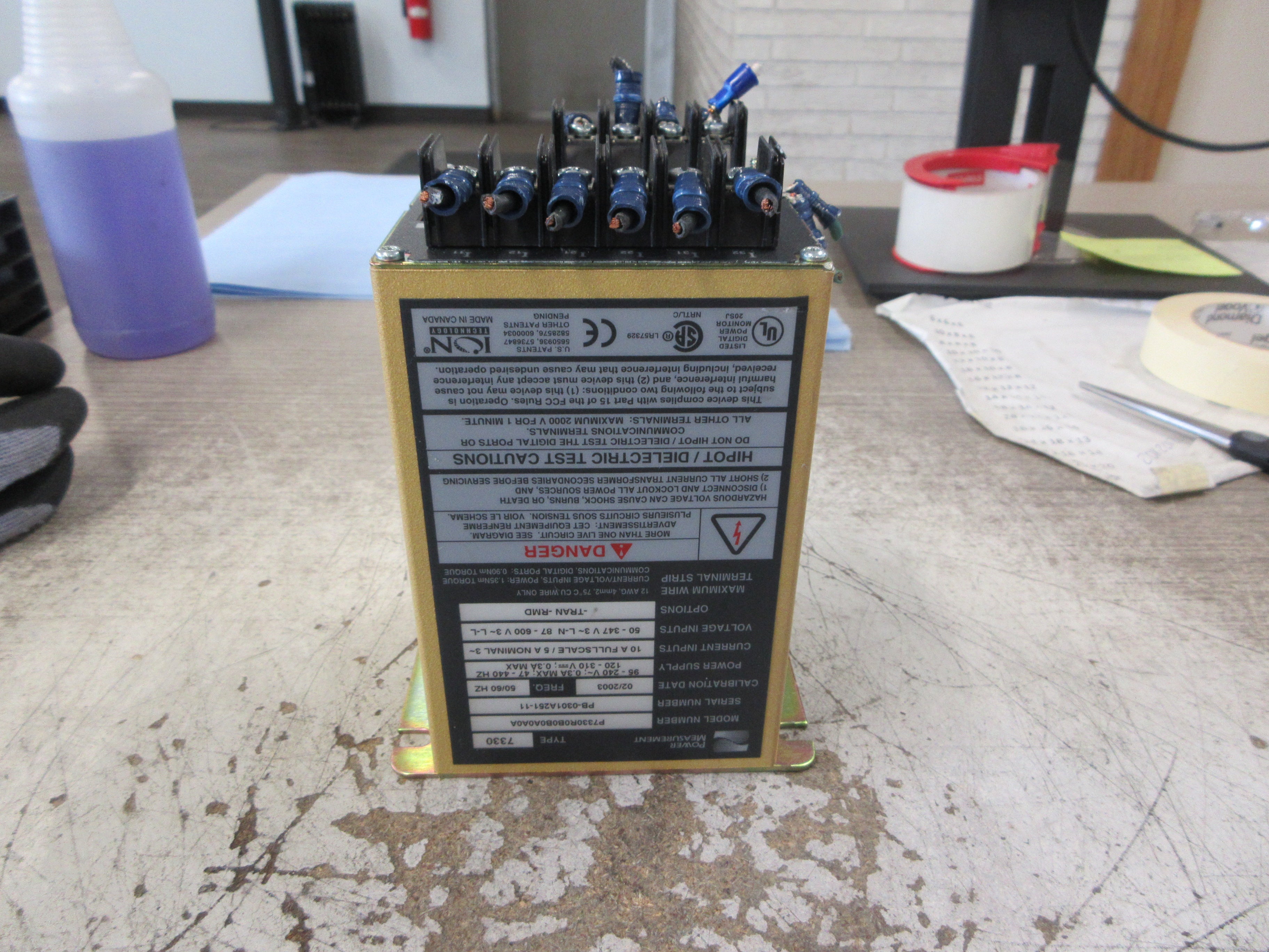 Power Measurement Type 7330 Power Meter P7330R0B0B0A0A0A Options: -TRAN-RMD Used