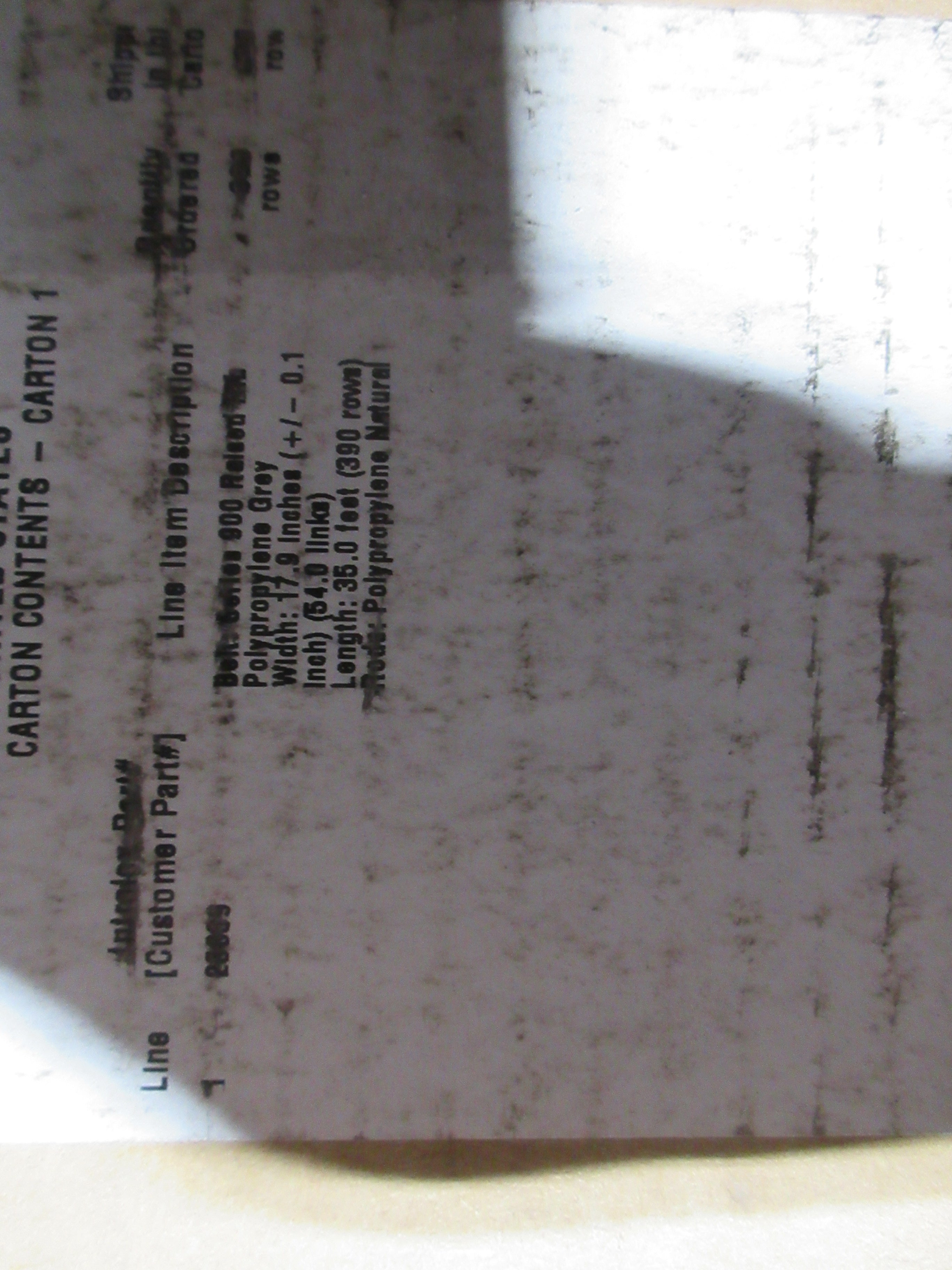 Intralox Series 900 Raised Rib Belt 23839 Width: 17.9in Length: 17FT New Surplus