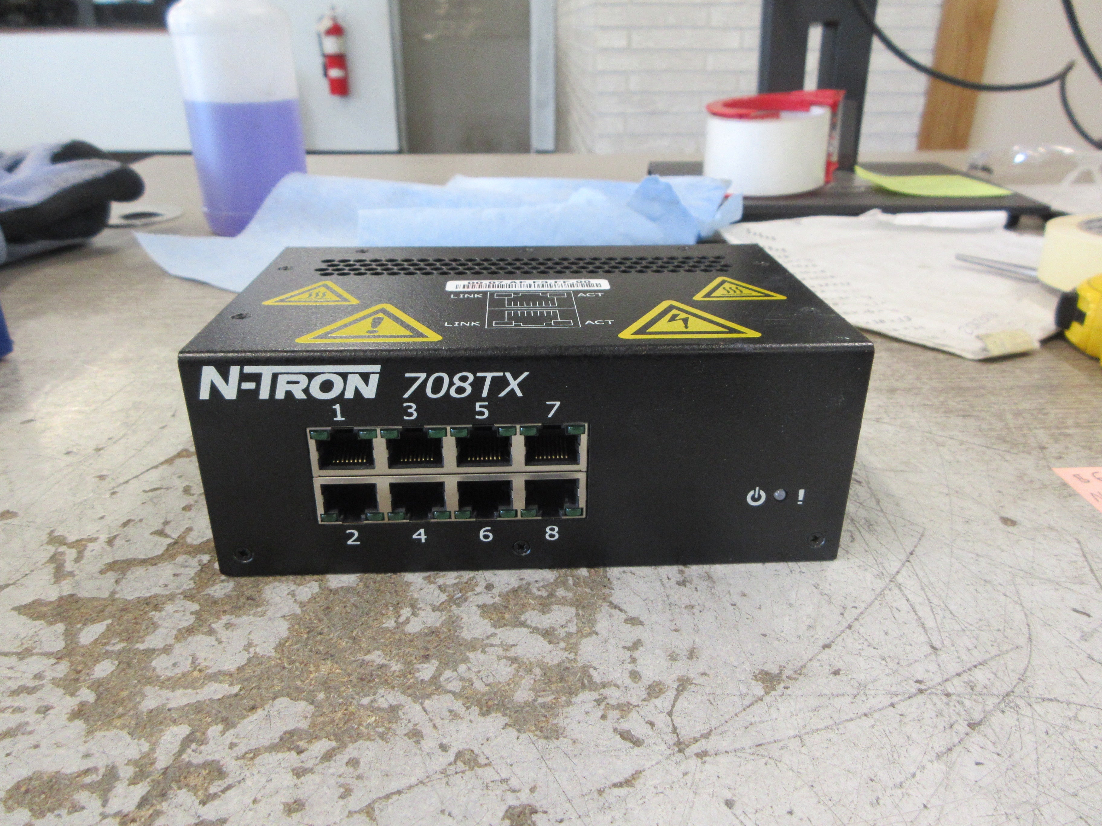 N-Tron Ethernet Switch 708TX 8-Port 10-30V 0.25A Used