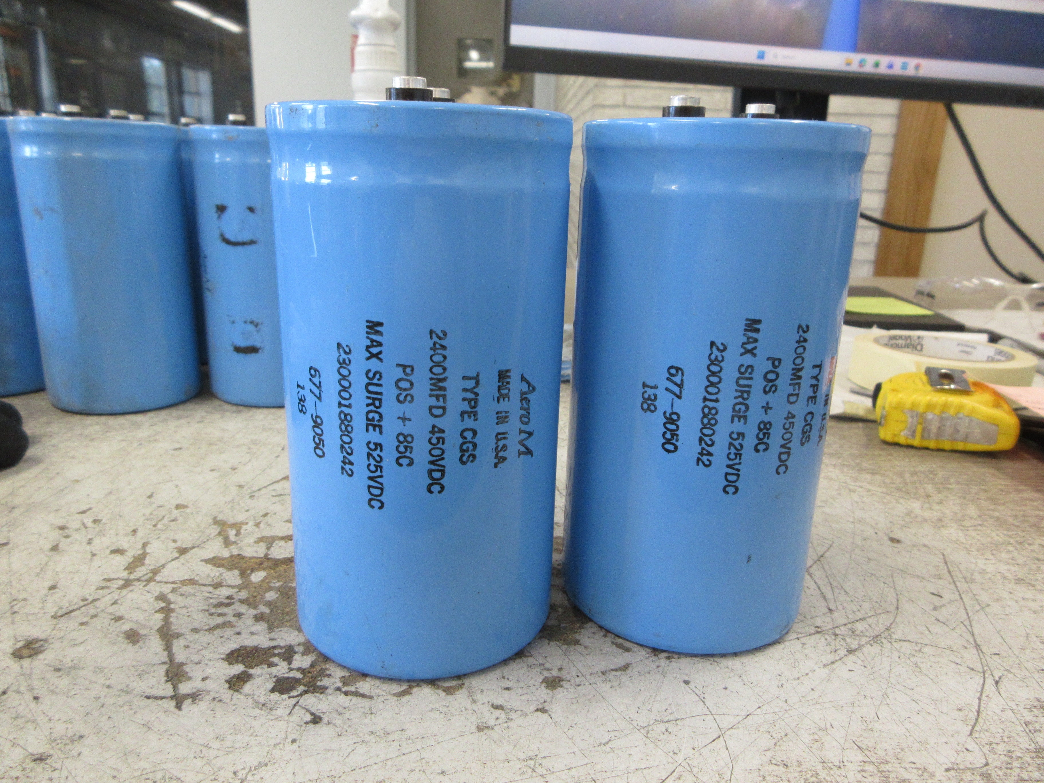 Aero M Type CGS Capacitor 230001880242 2400MFD 450VDC *Lot of 2* Used