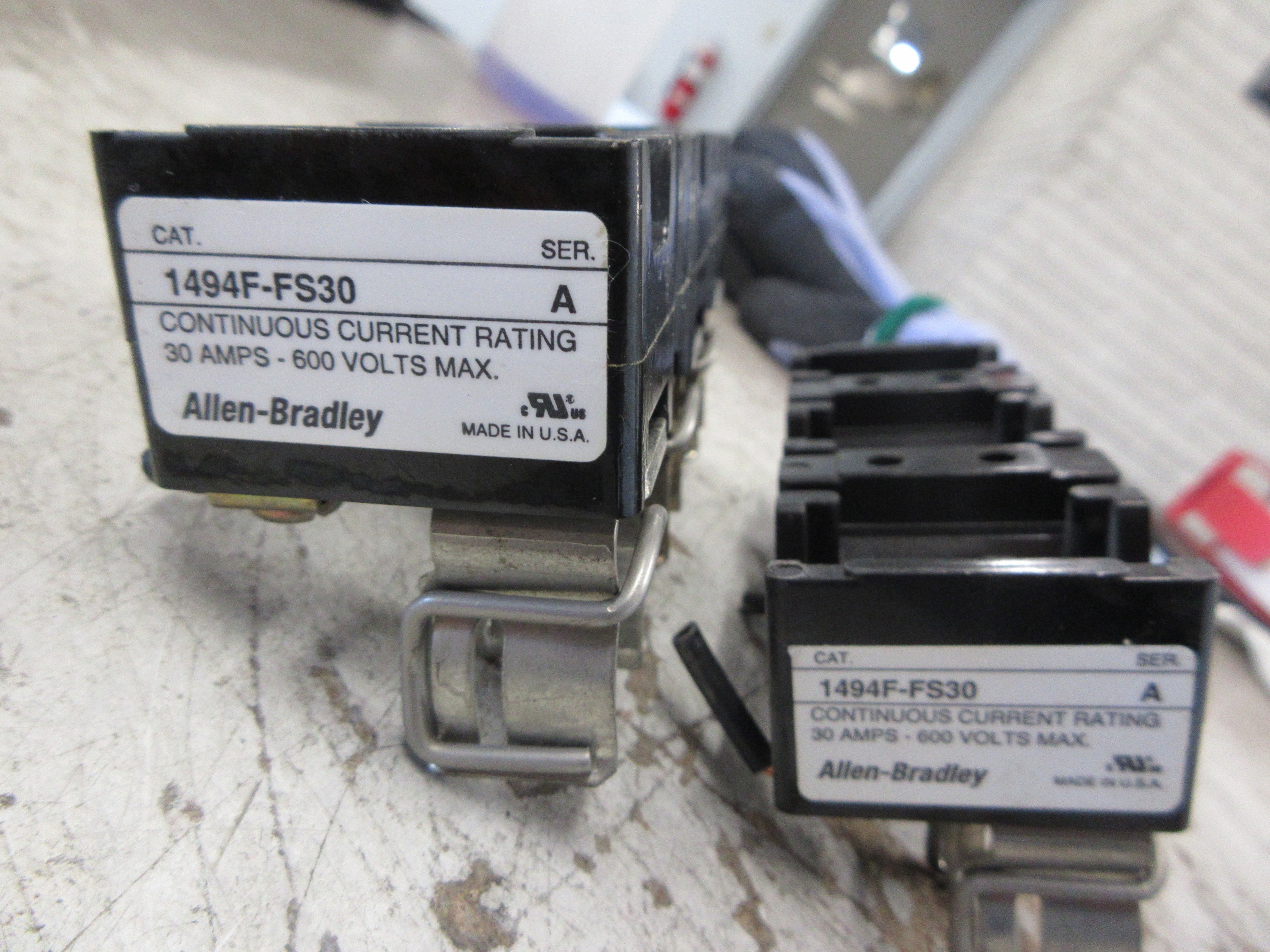 Allen-Bradley Fuse Holder 1494F-FS30 Ser. A 30A 600V 3P *1 Set* Used