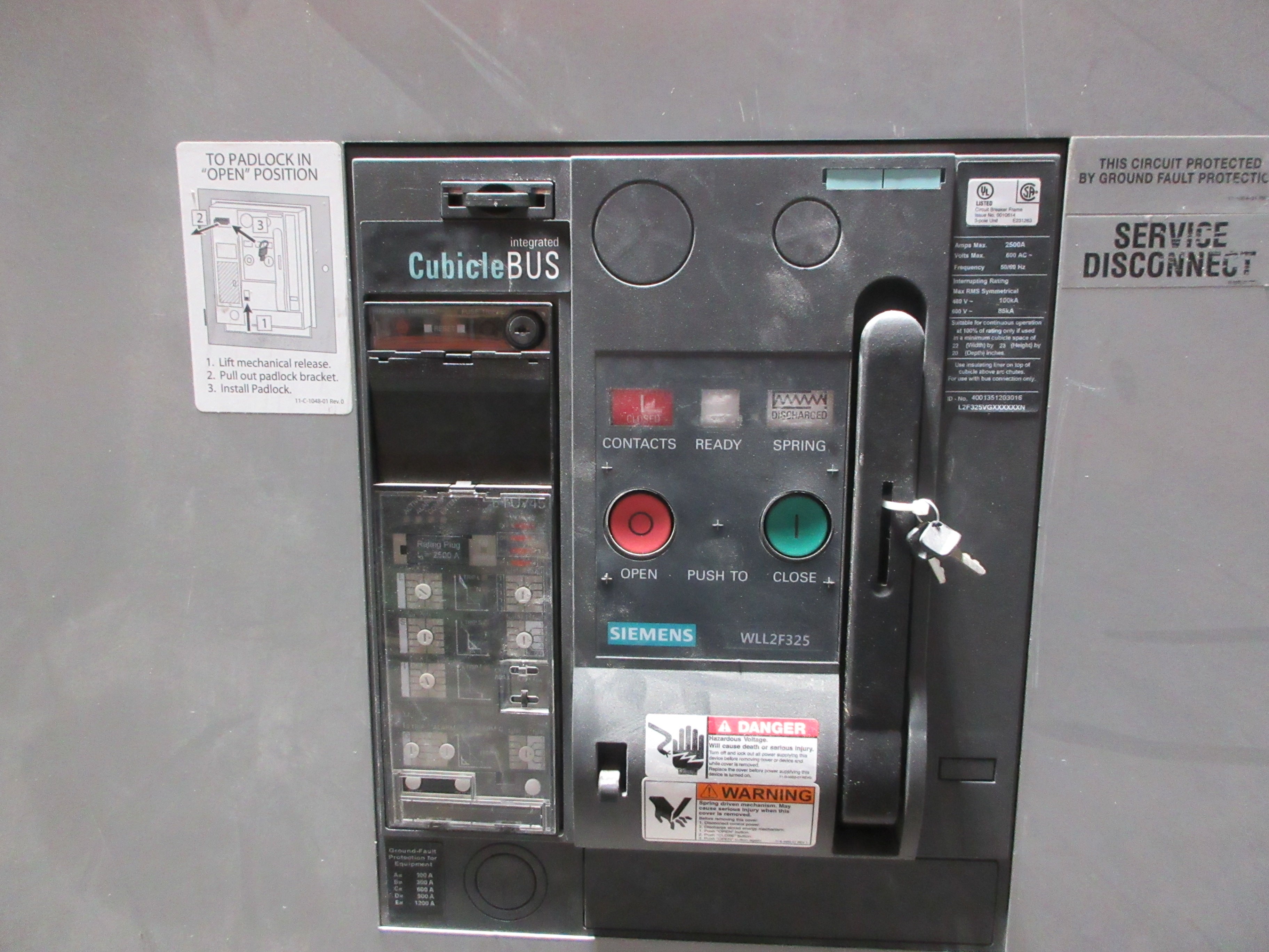 Siemens Meter Stack SB3 Rev. A 480Y/277V 60Hz 3Ph 4W 2500A 14-Position Used